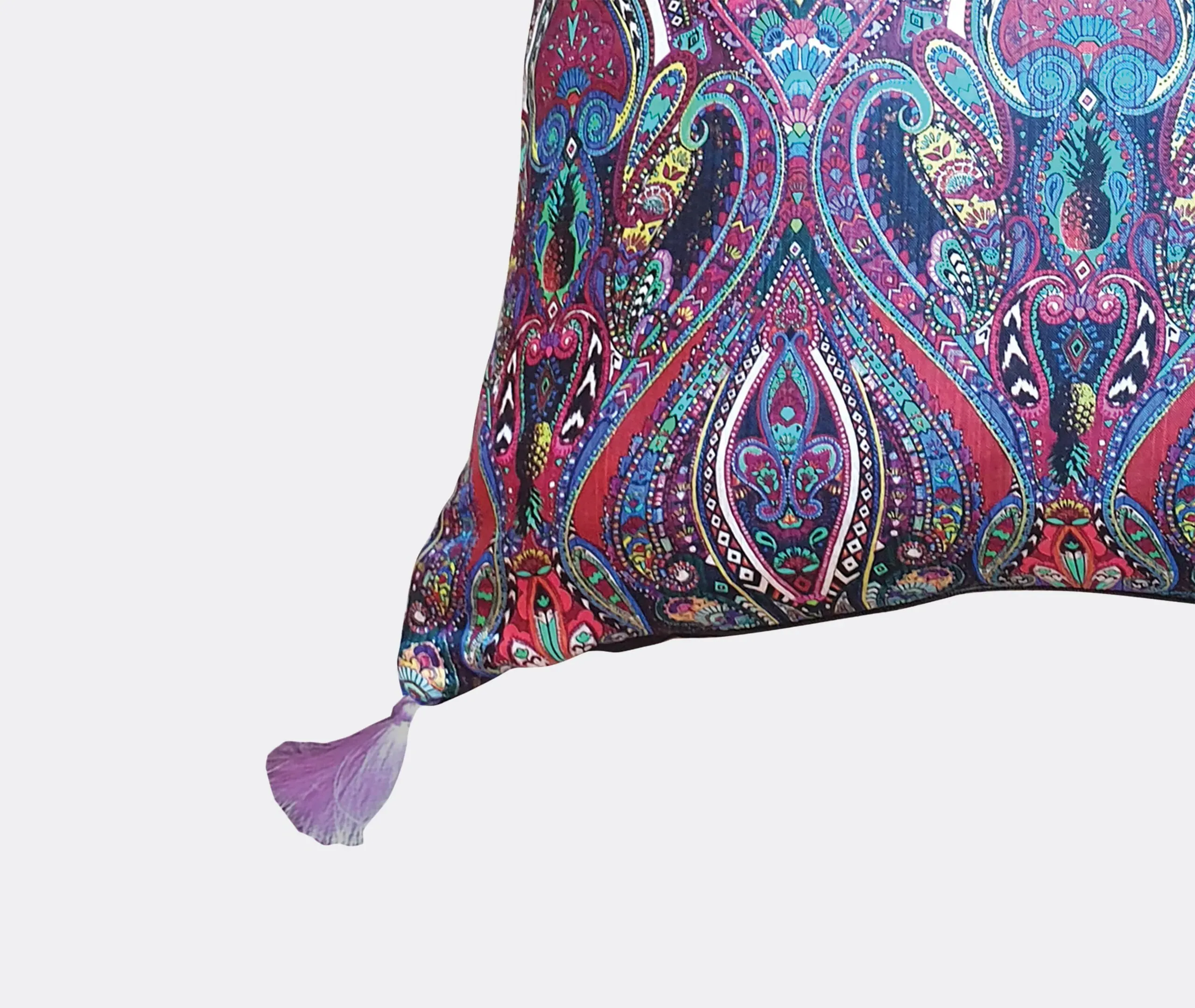 Paisley Cushion - Multicolor, Silk
