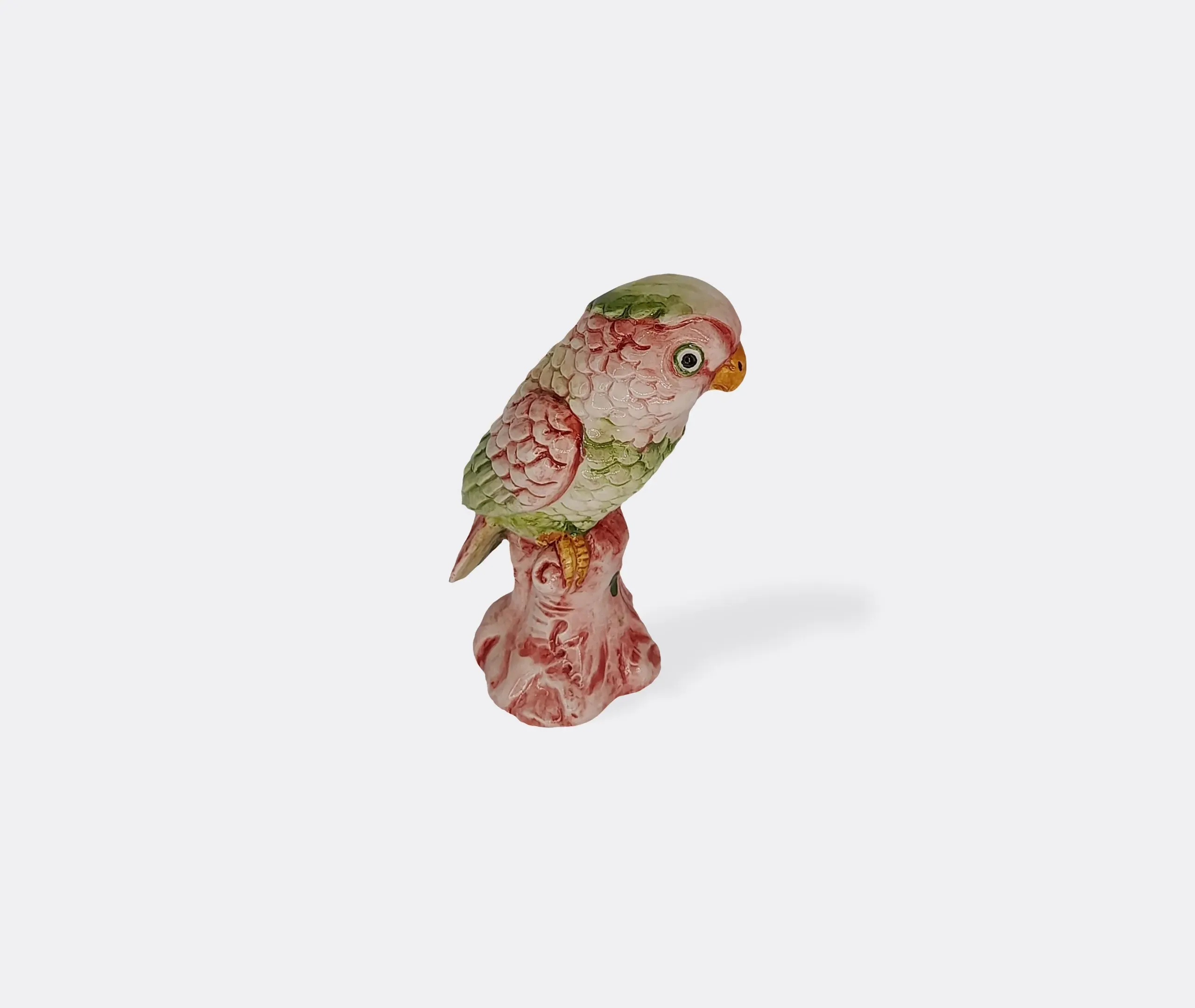 Parrot Sculptures Set of Two - Multicolor, Porcelain