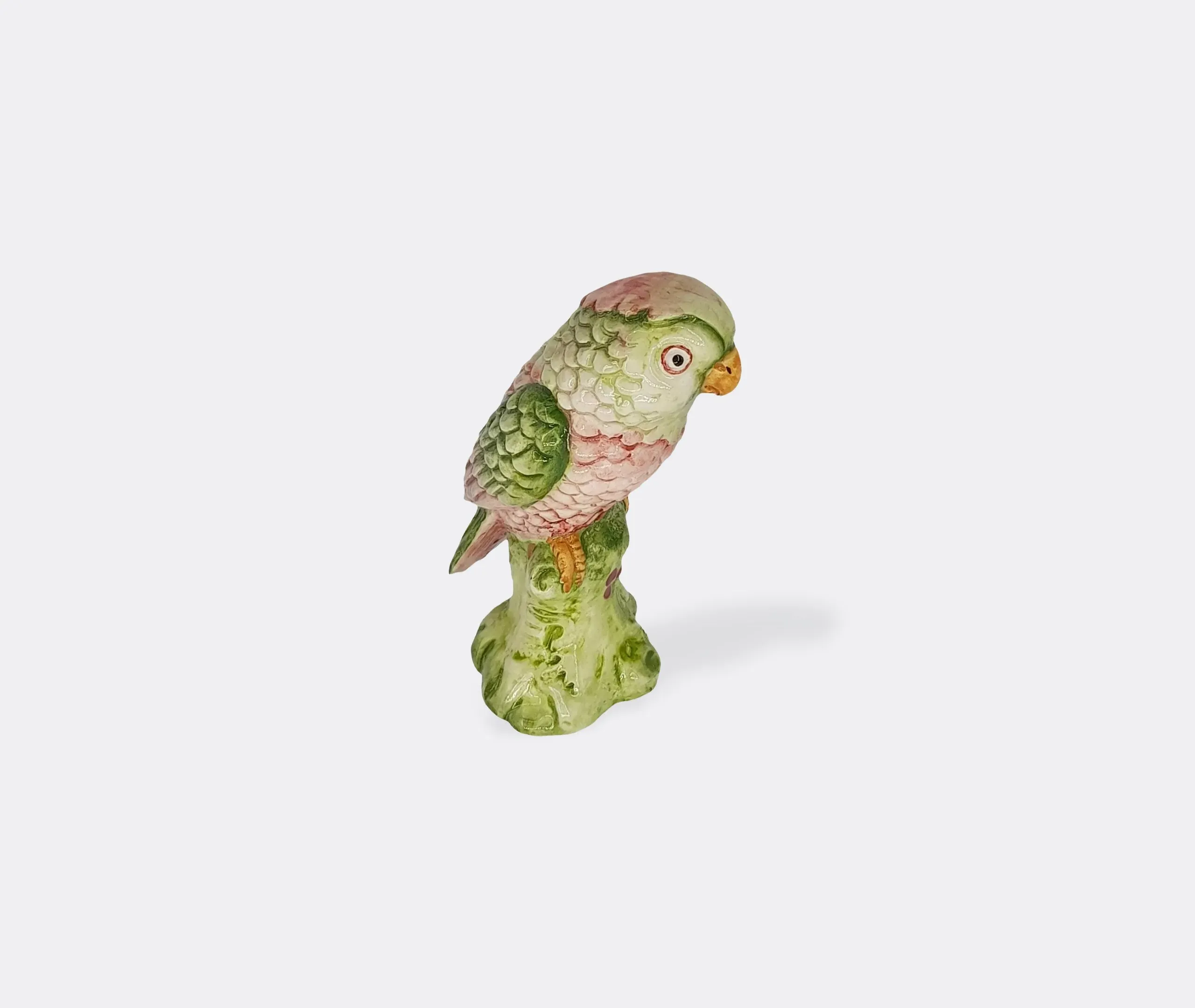 Parrot Sculptures Set of Two - Multicolor, Porcelain