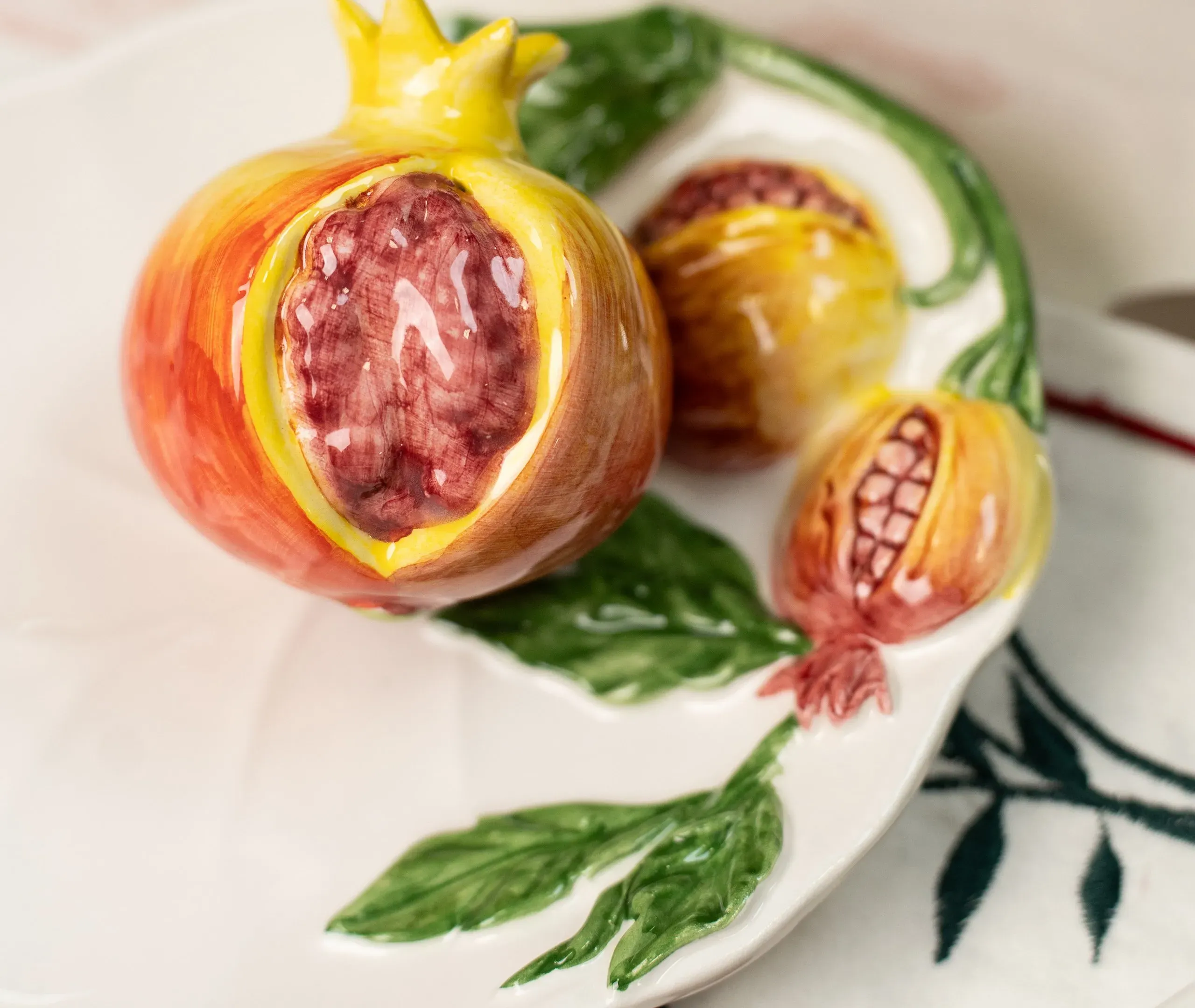 Pomegranate Sculpture - Multicolor, Ceramic