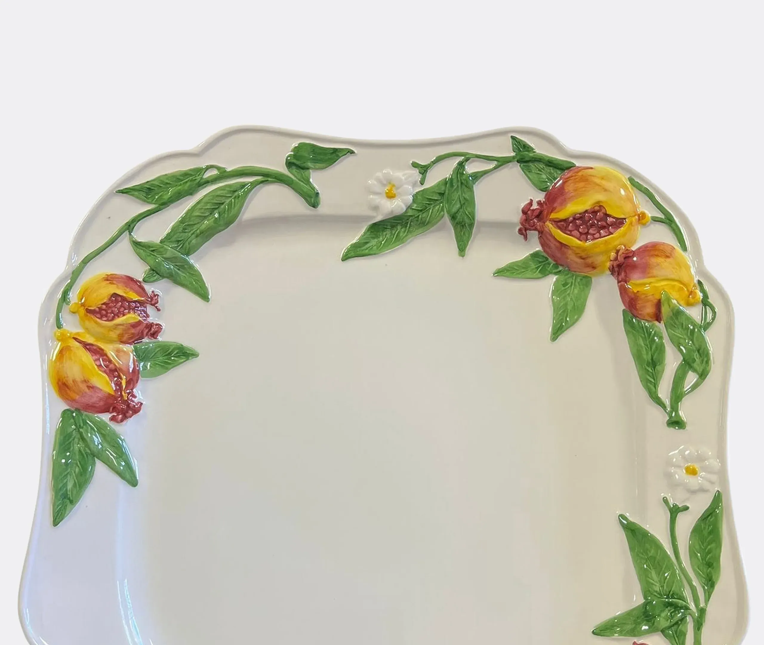 Pomegranate Square Serving Plate - Multicolour, Ceramic alternate view