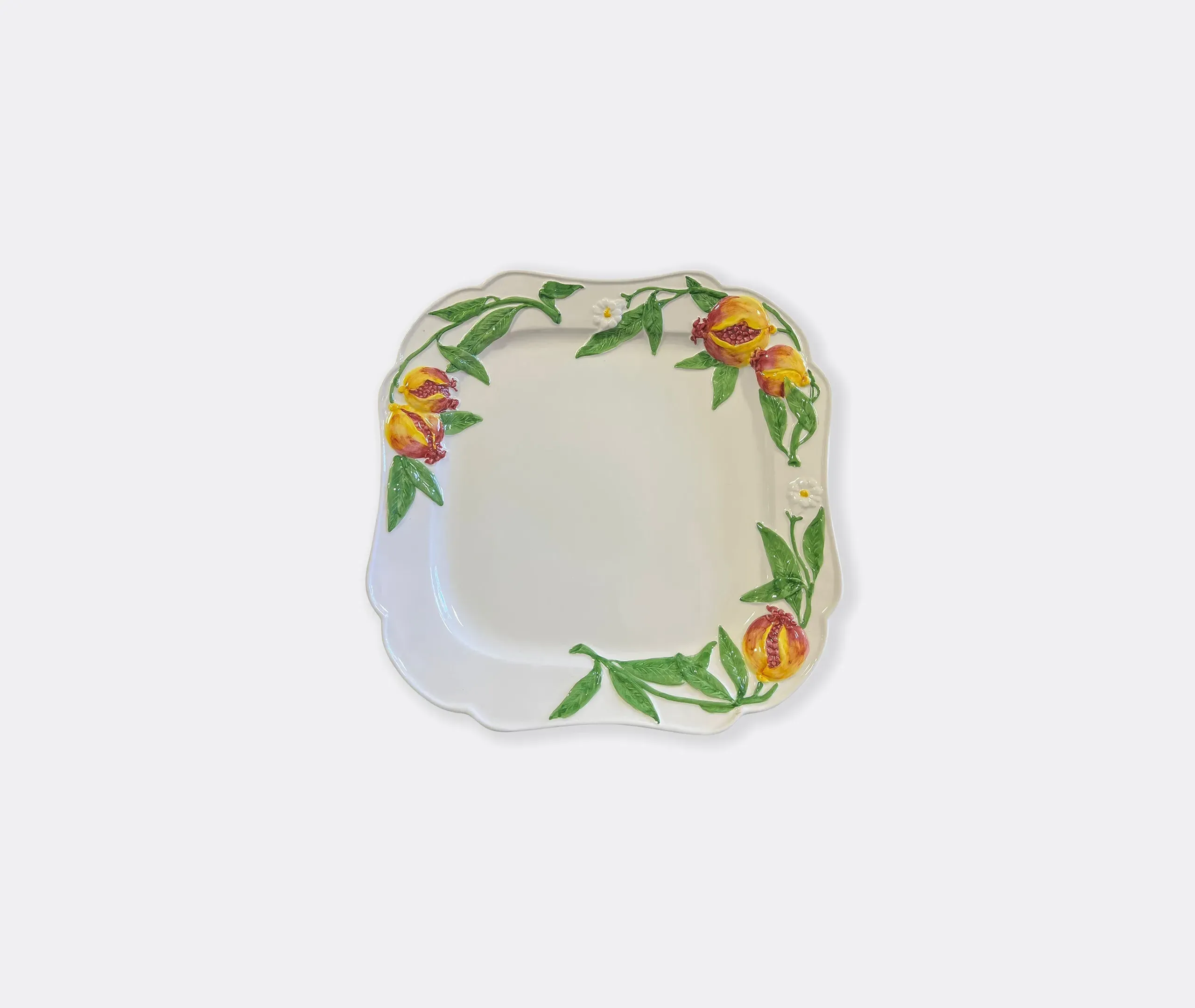 Pomegranate Square Serving Plate - Multicolour, Ceramic product