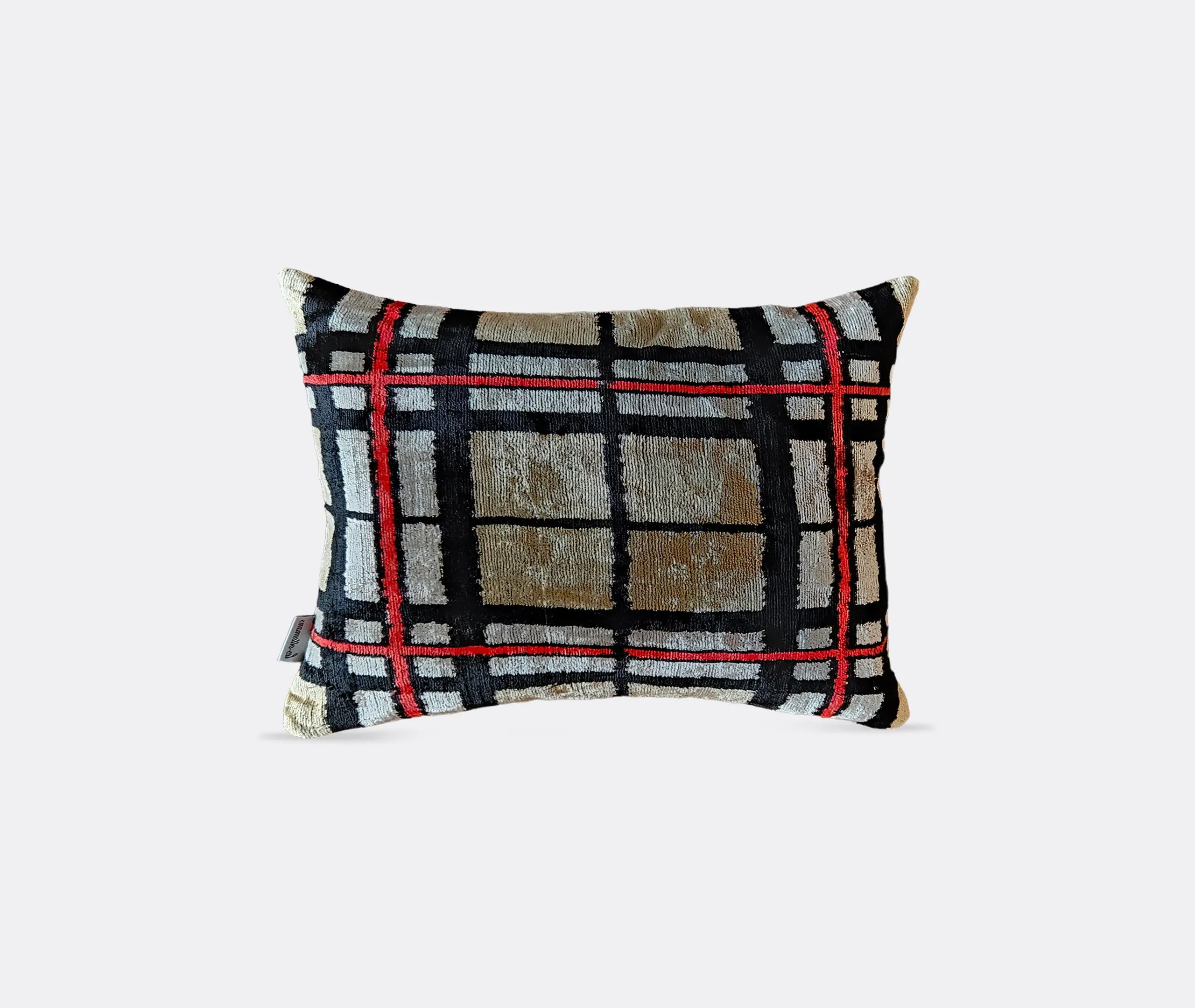 Rectangular Cushion - Multicolor, Velvet image