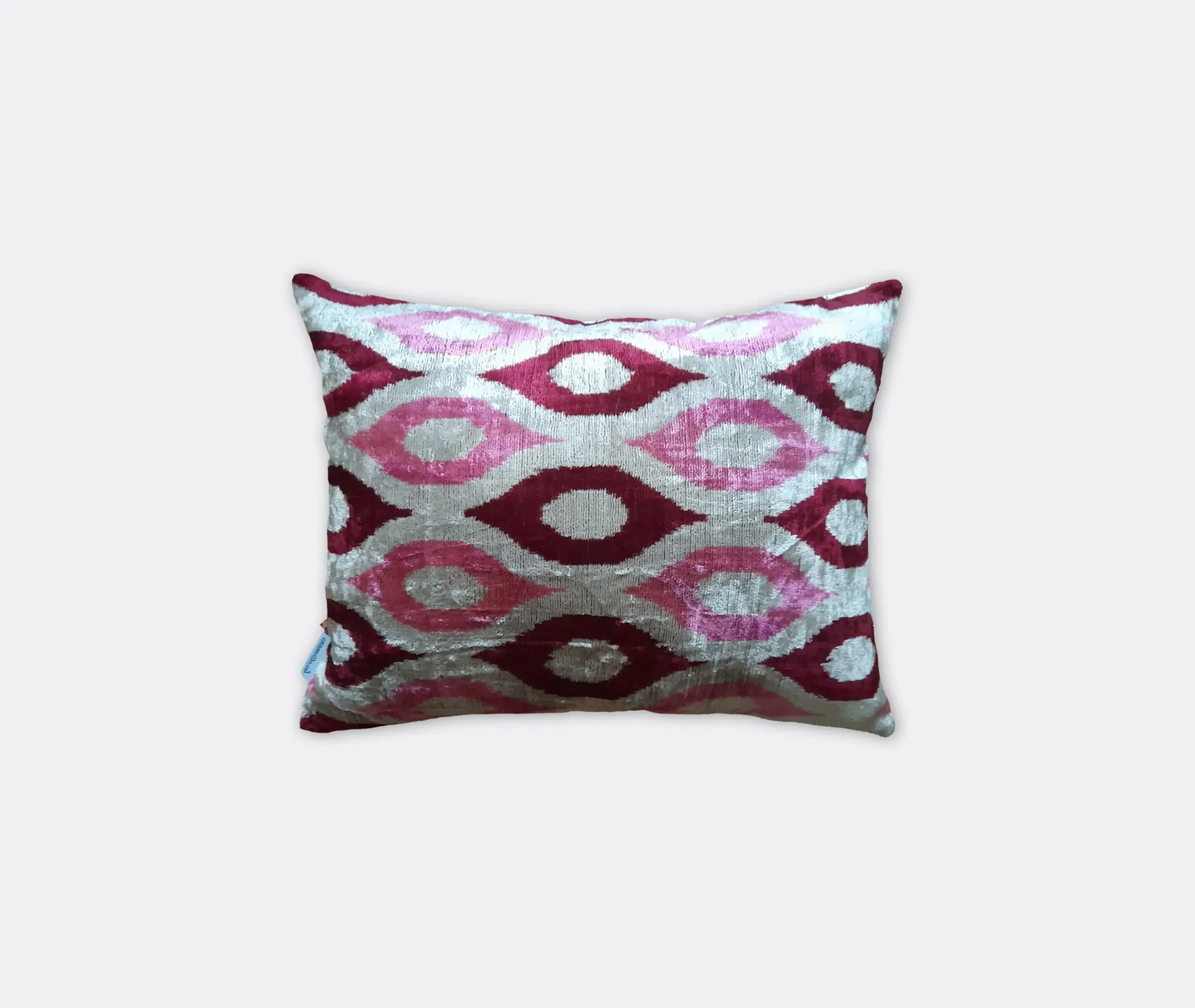Rectangular Cushion with Diamond Pattern - Multicolor image