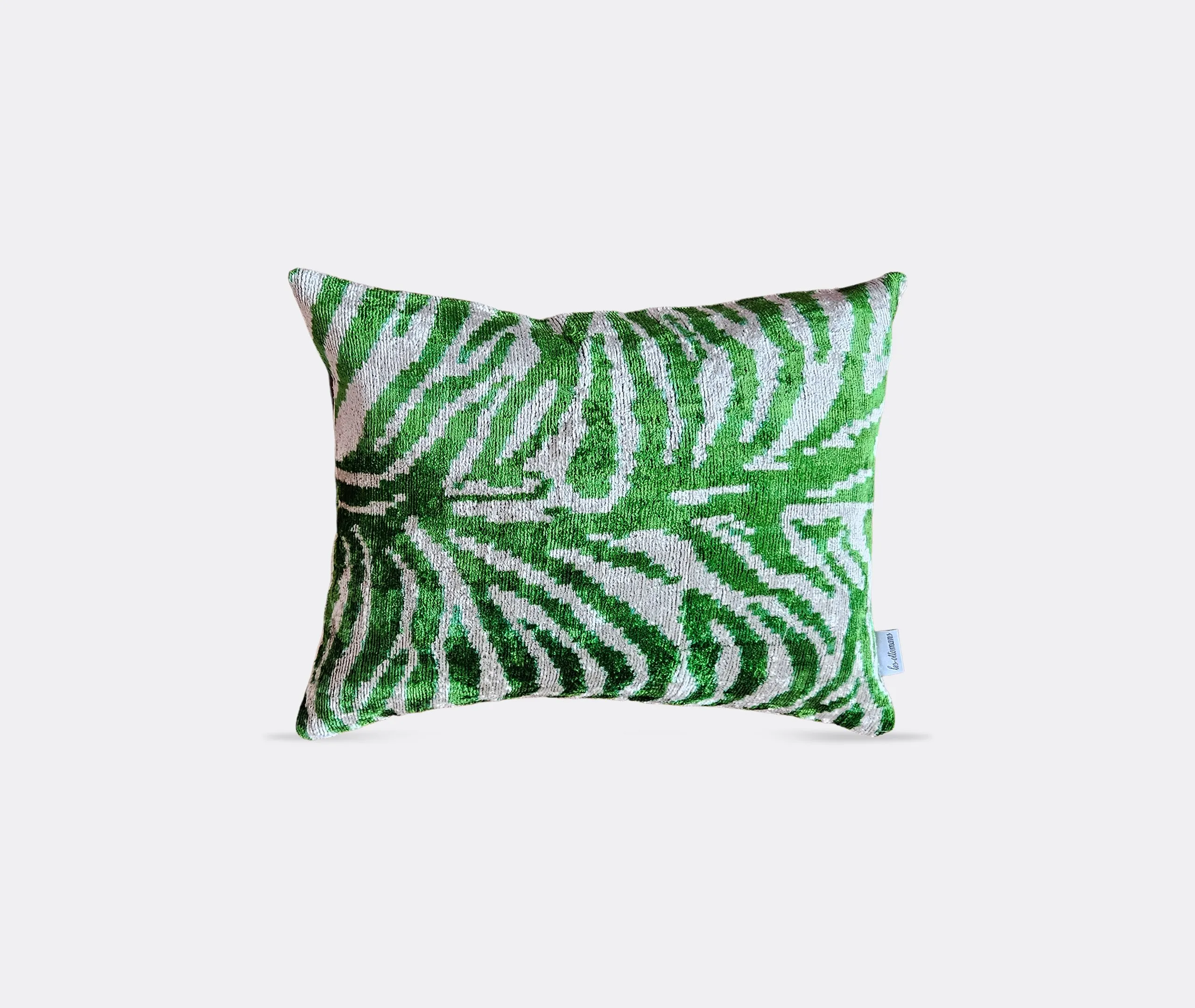 Rectangular Cushion with Zebra Print - Multicolor, Velvet