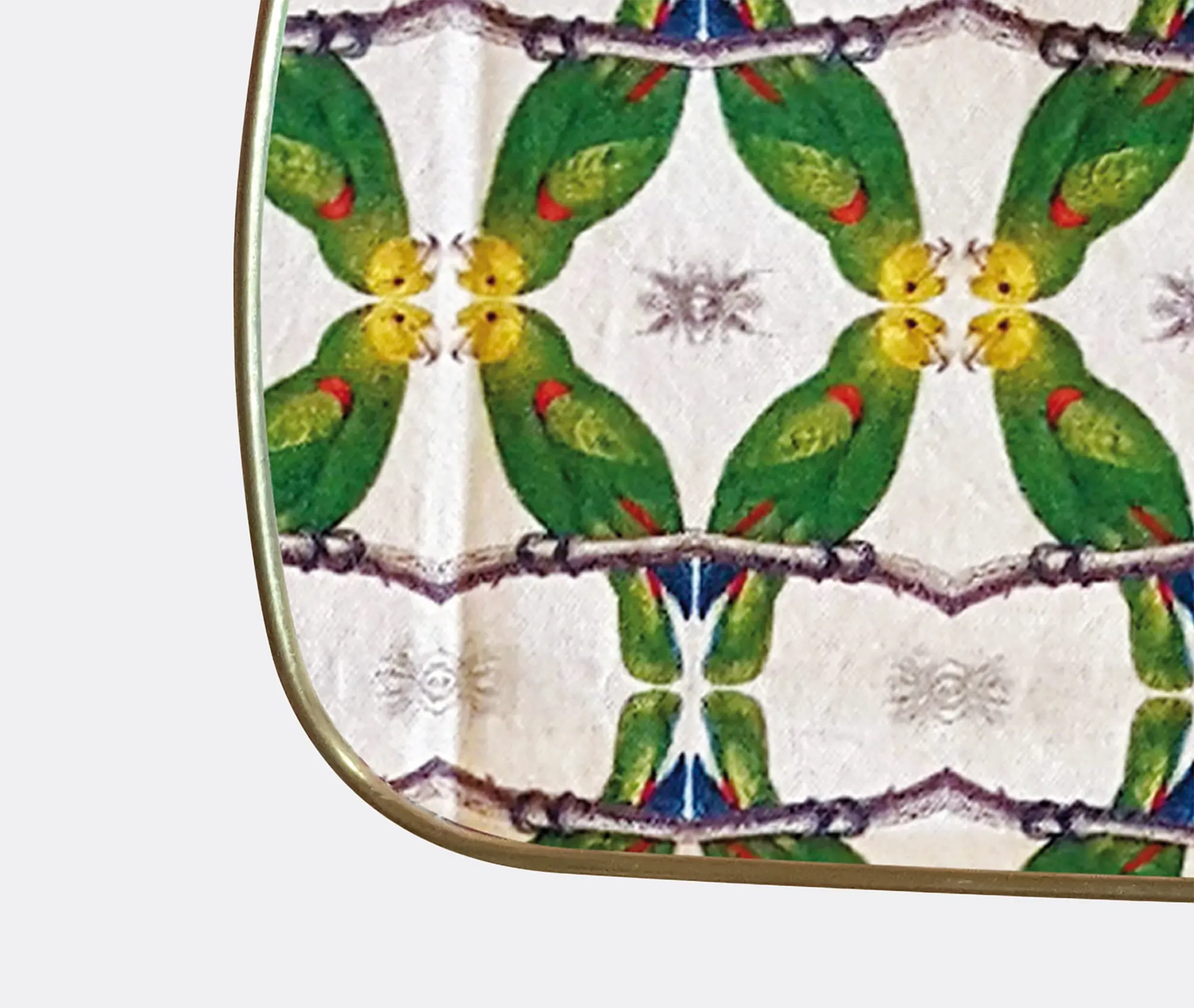 Rectangular Serving Tray - Green, Fibreglass