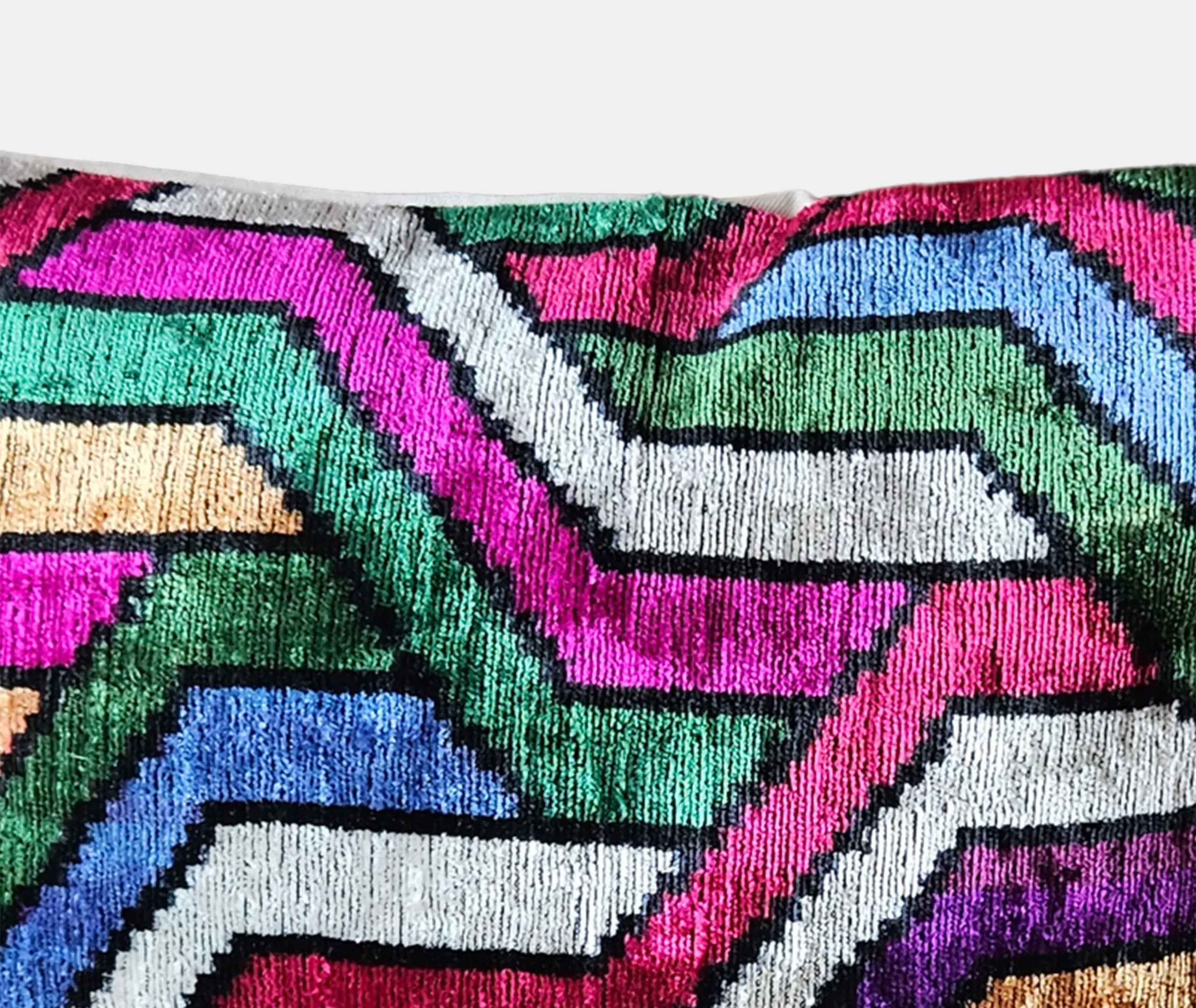Rectangular Velvet Cushion - Multicolor
