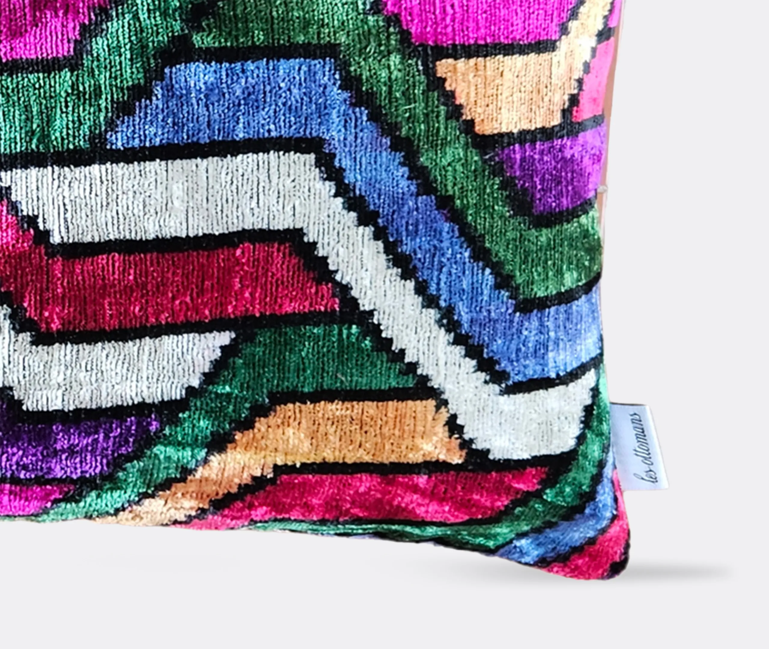 Rectangular Velvet Cushion - Multicolor