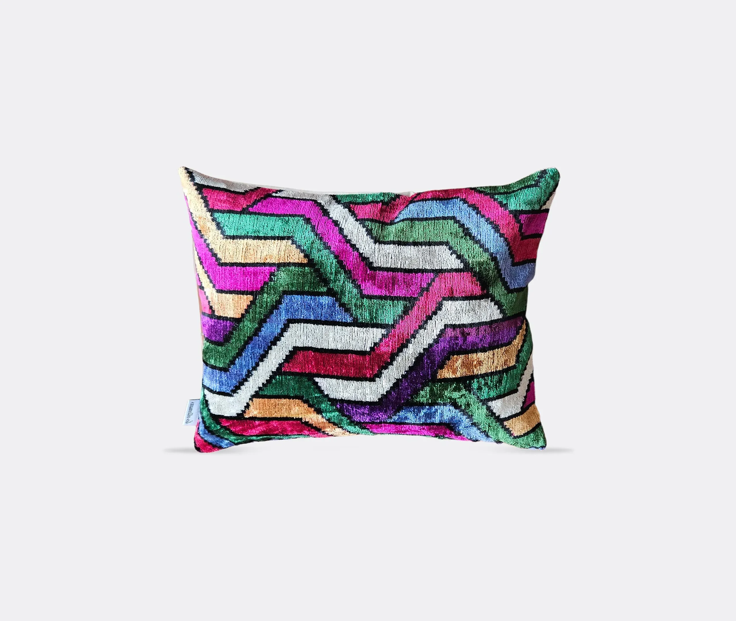 Rectangular Velvet Cushion - Multicolor