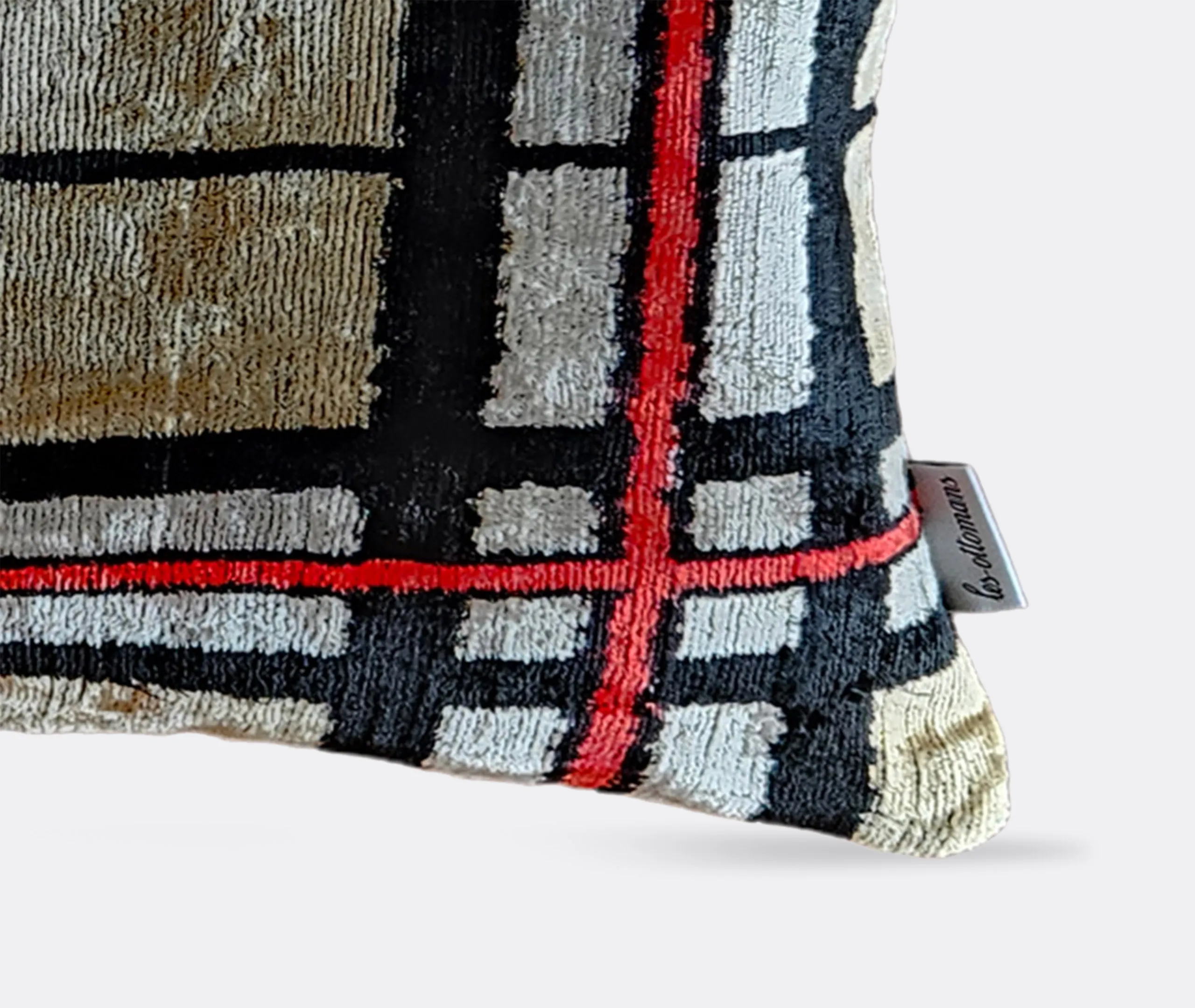 Rectangular Velvet Cushion - Multicolor