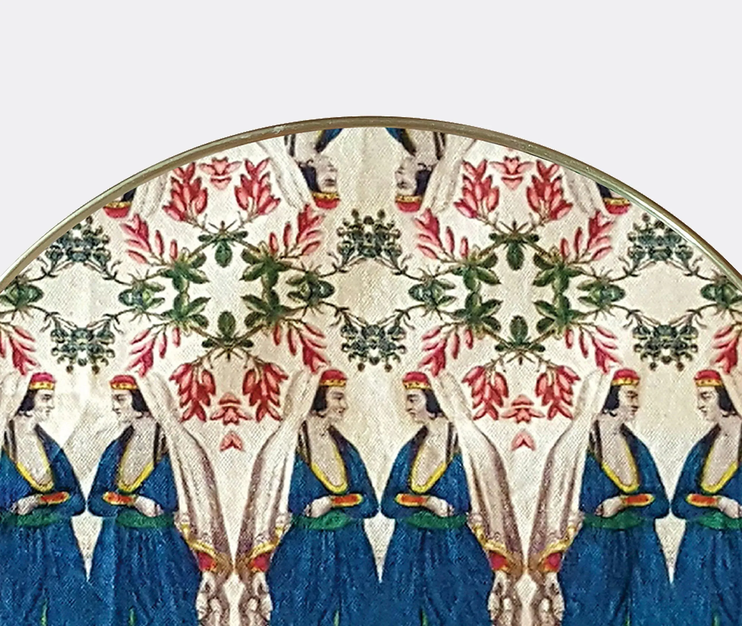 Round Serving Tray - Multicolor, Fibreglass