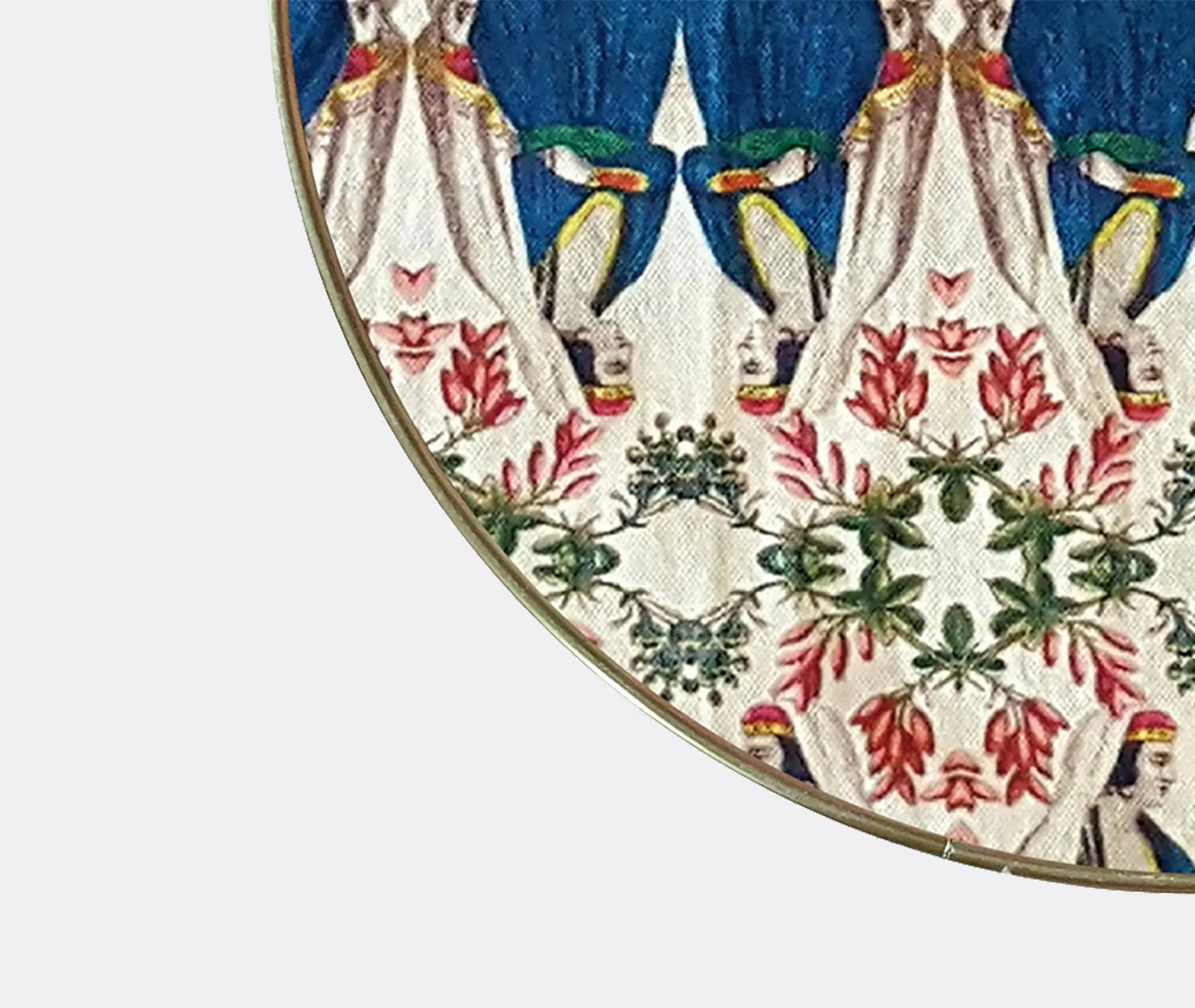 Round Serving Tray - Multicolor, Fibreglass