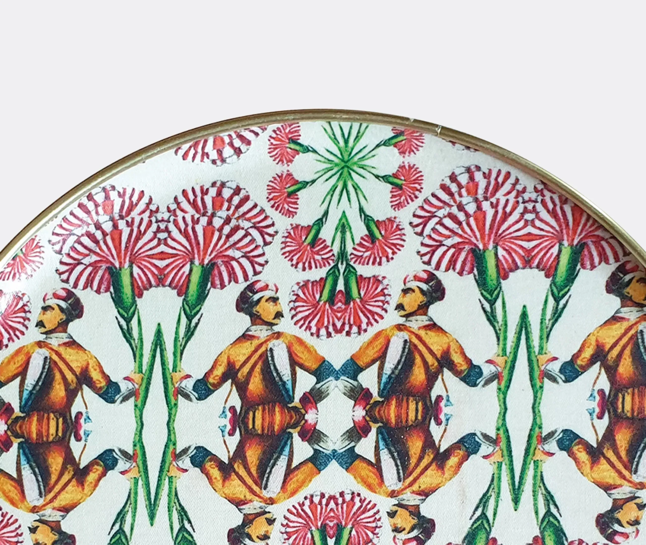 Round Serving Tray - Multicolor, Fibreglass