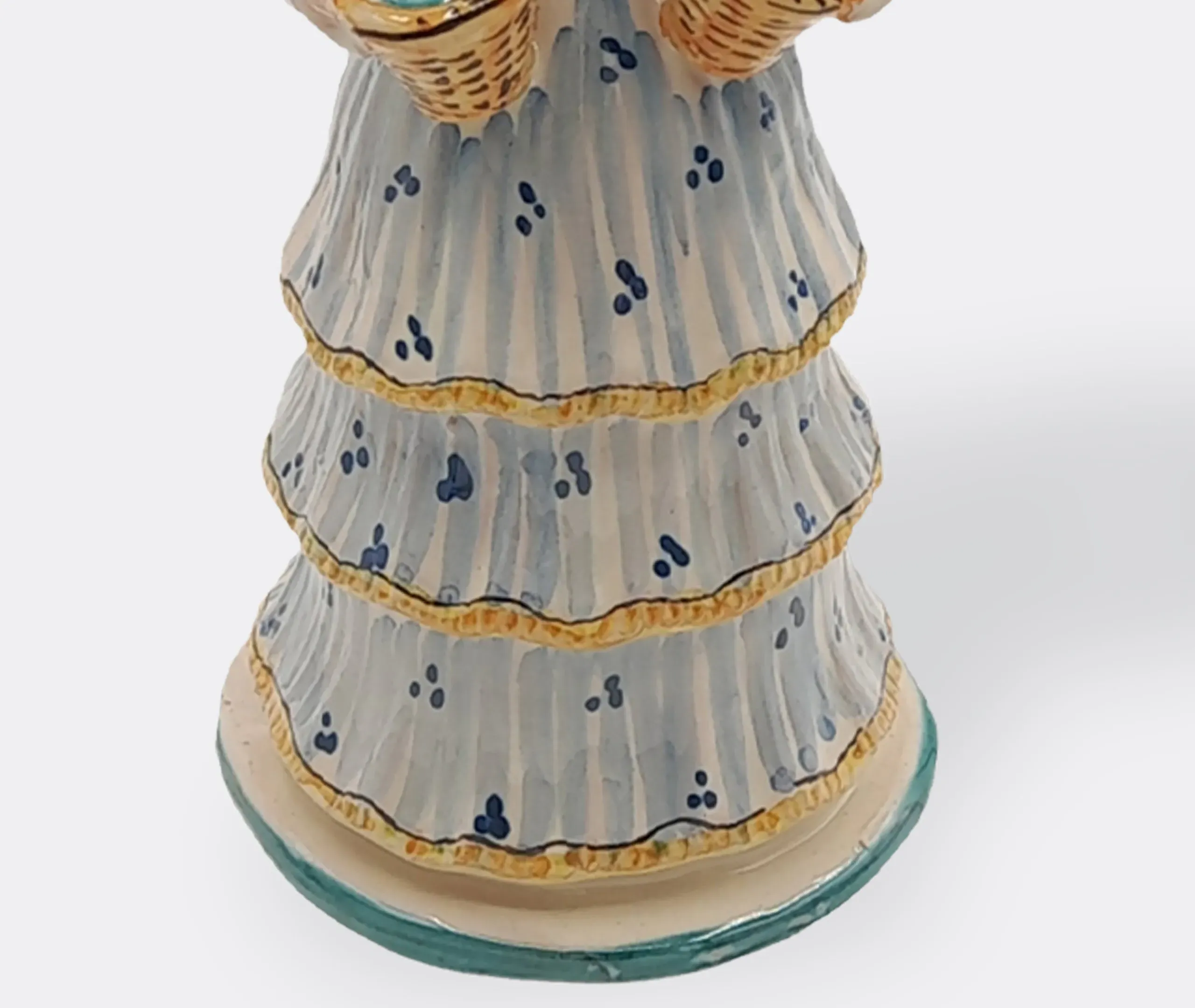 Sculptural Candleholder - Multicolor, Hand-Painted