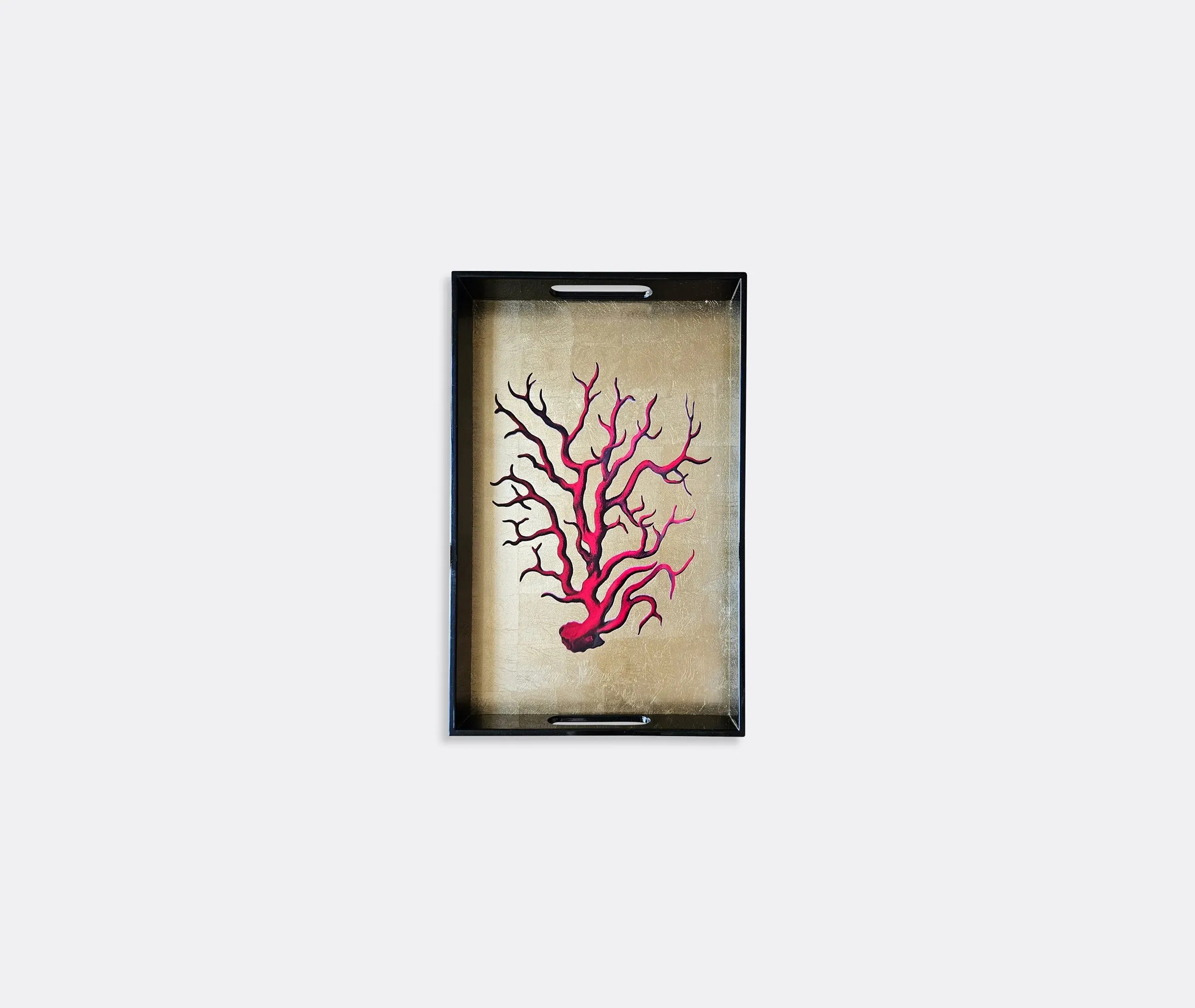 Serving Tray with Handles - Multicolor, Lacquered Wood image