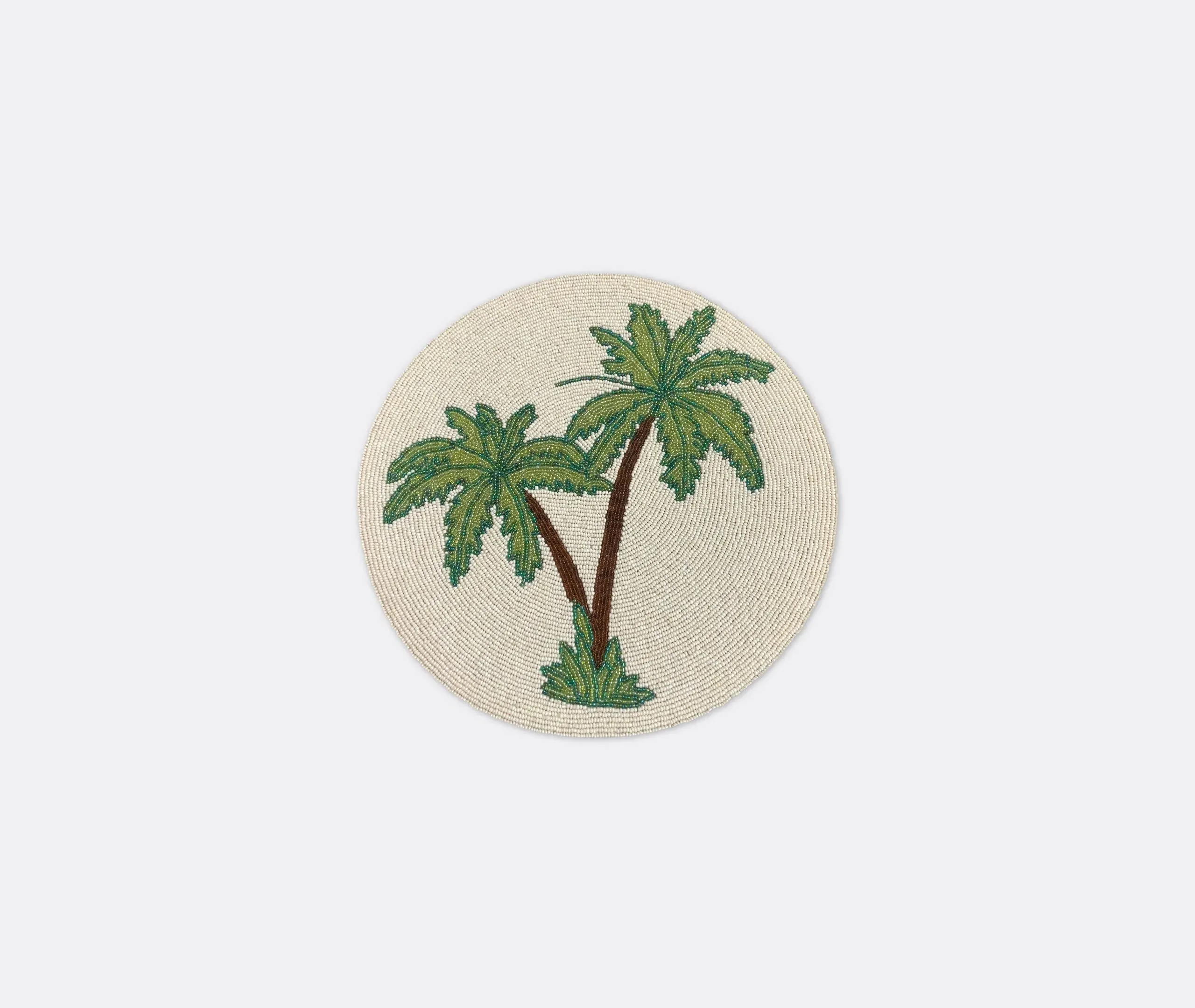Set of 2 Palm Tree Placemats - Multicolor, Beaded image