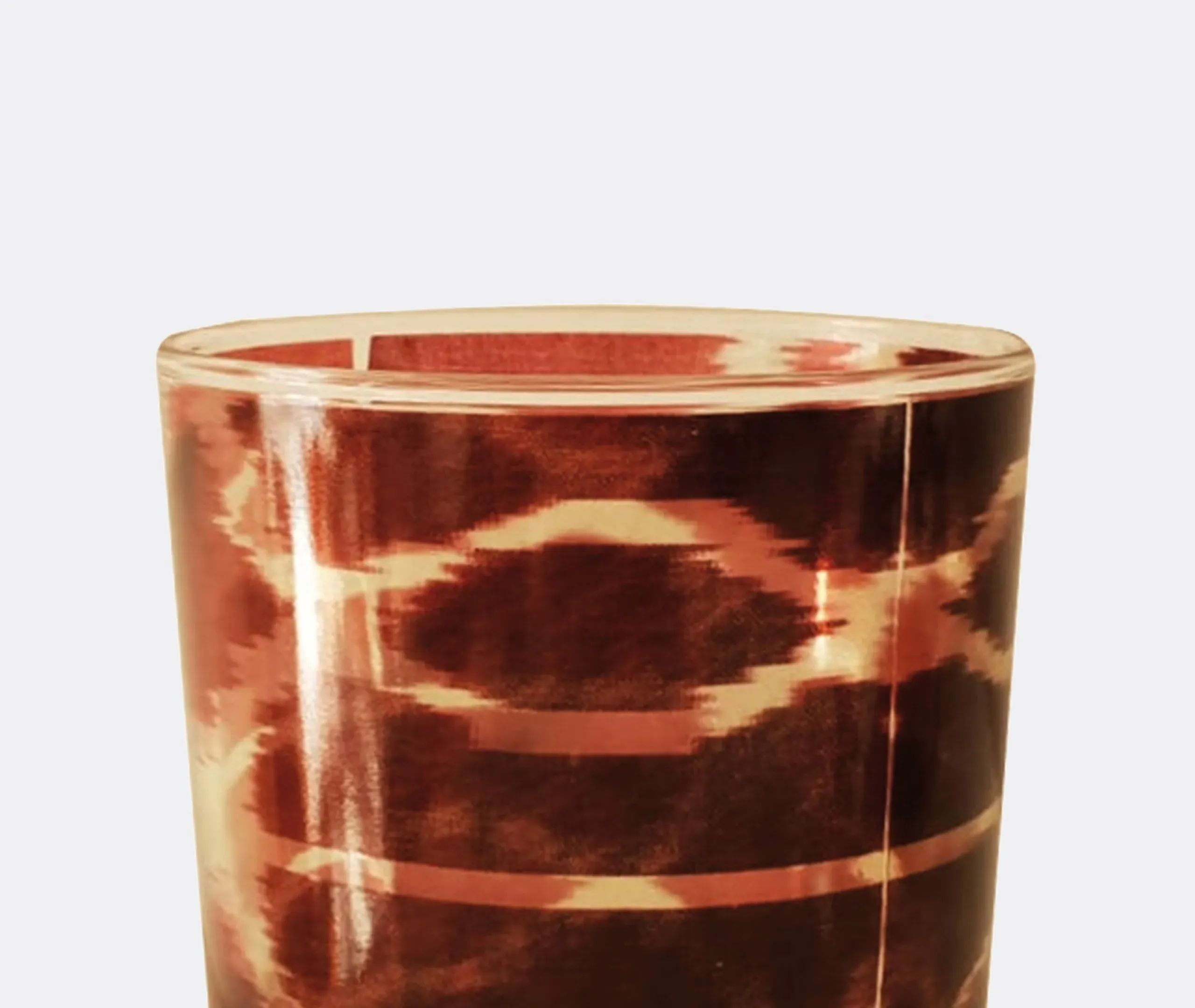 Set of 4 Ikat Tumblers - Multicolor, Glass