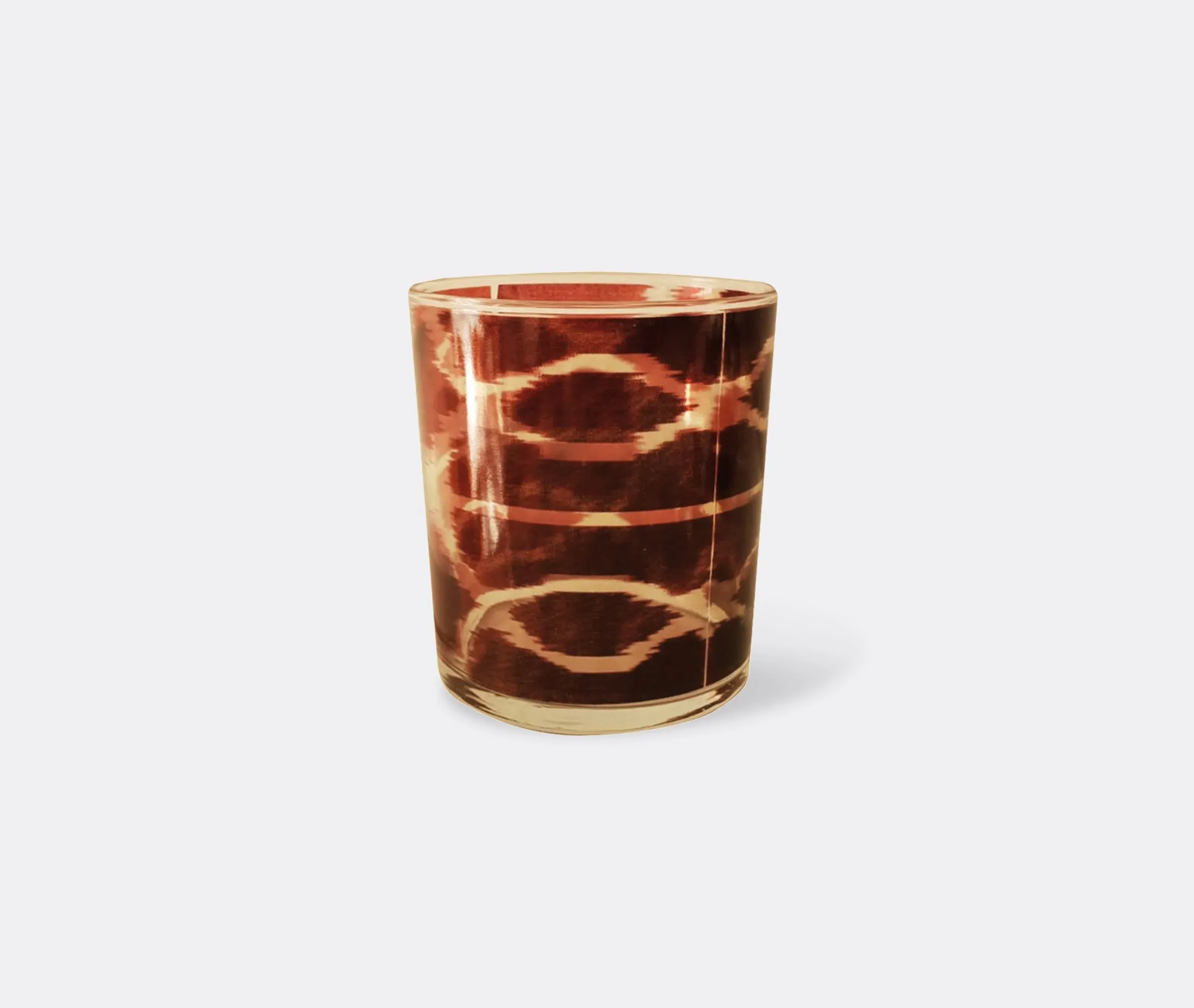 Set of 4 Ikat Tumblers - Multicolor, Glass