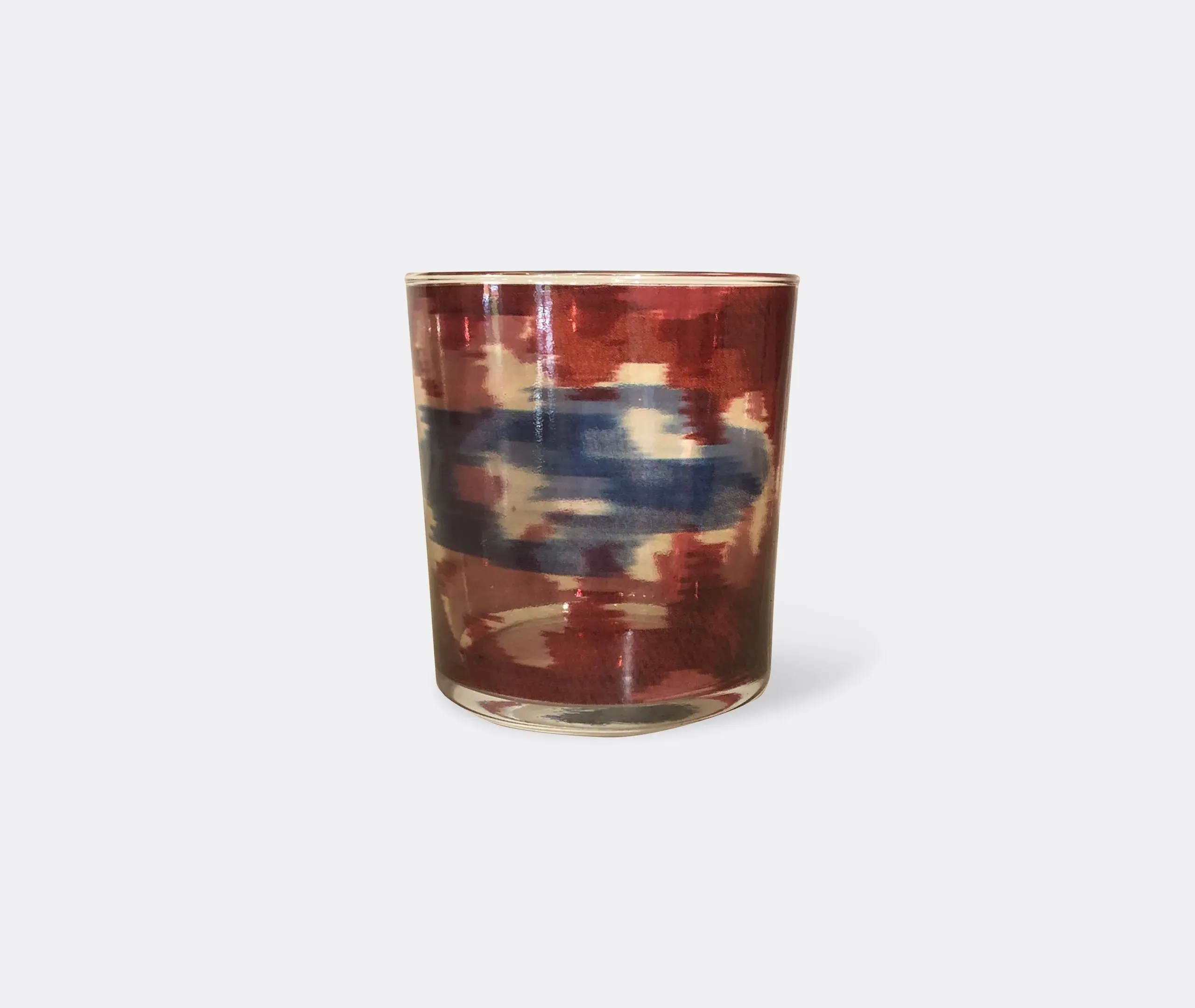 Set of 4 Ikat Tumblers - Multicolor, Glass