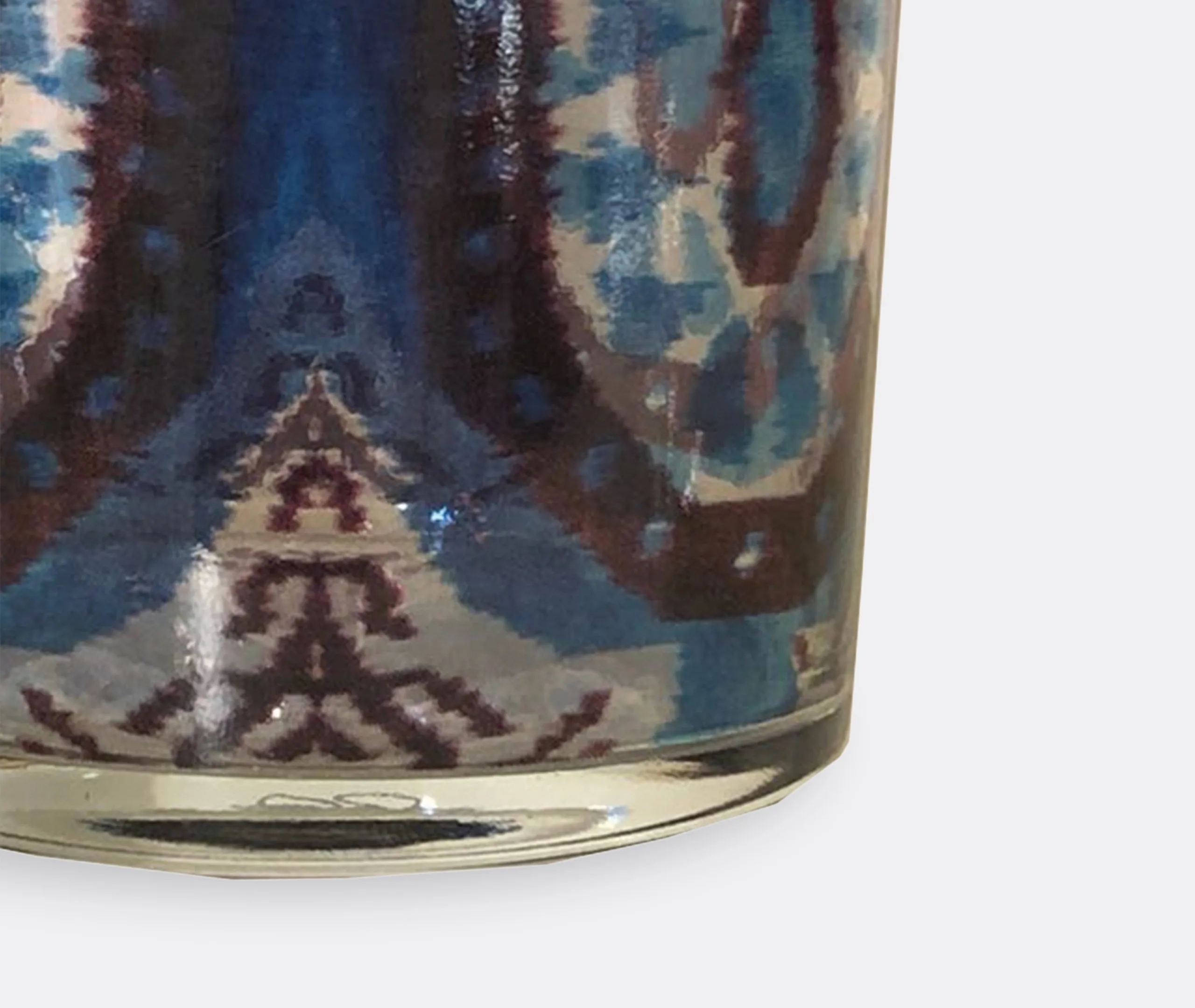 Set of 4 Ikat Tumblers - Multicolor, Glass