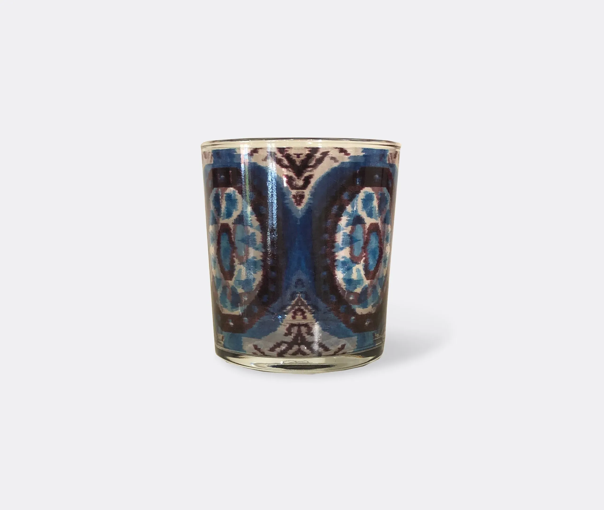 Set of 4 Ikat Tumblers - Multicolor, Glass image