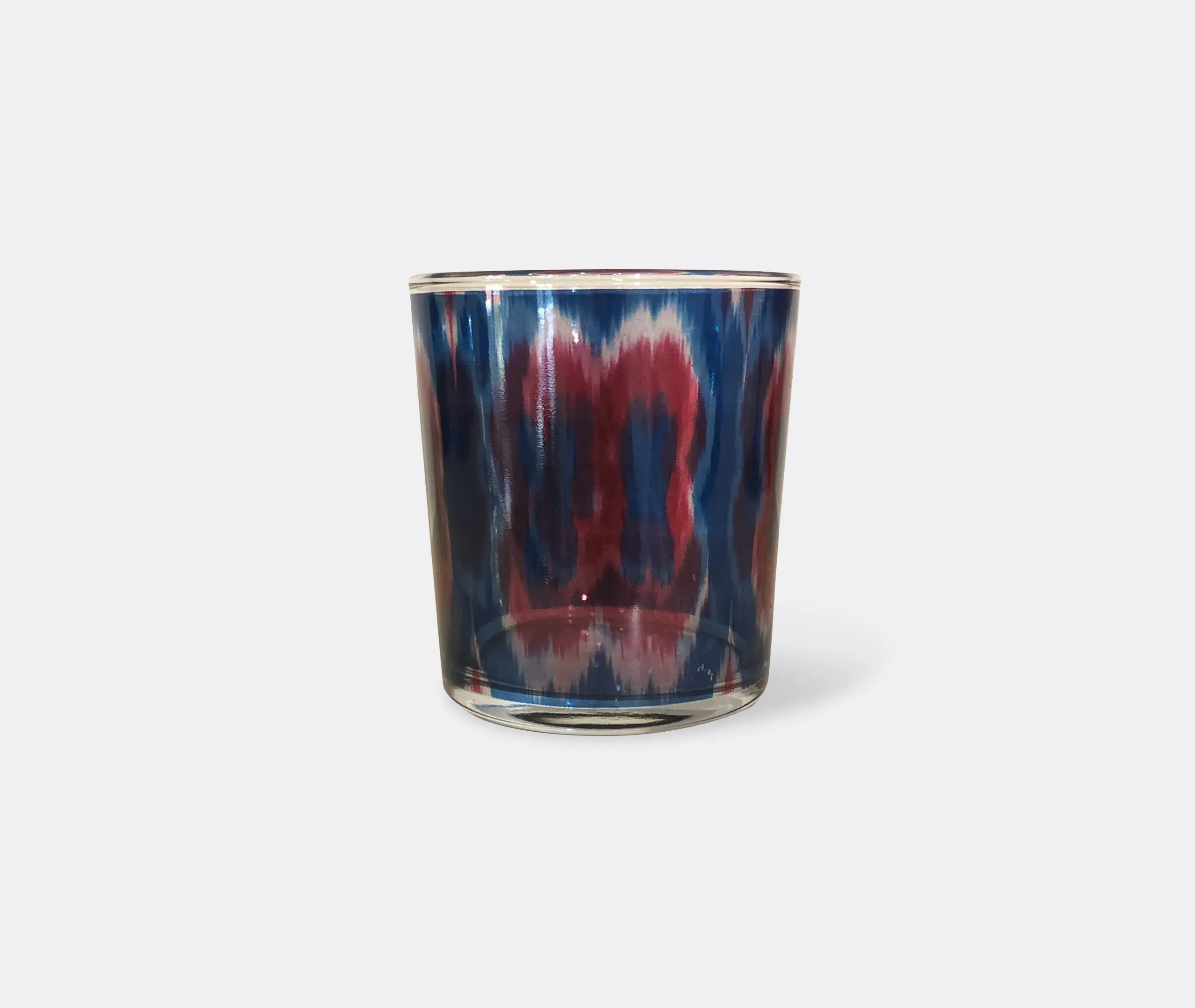 Set of 4 Ikat Tumblers - Multicolor, Glass