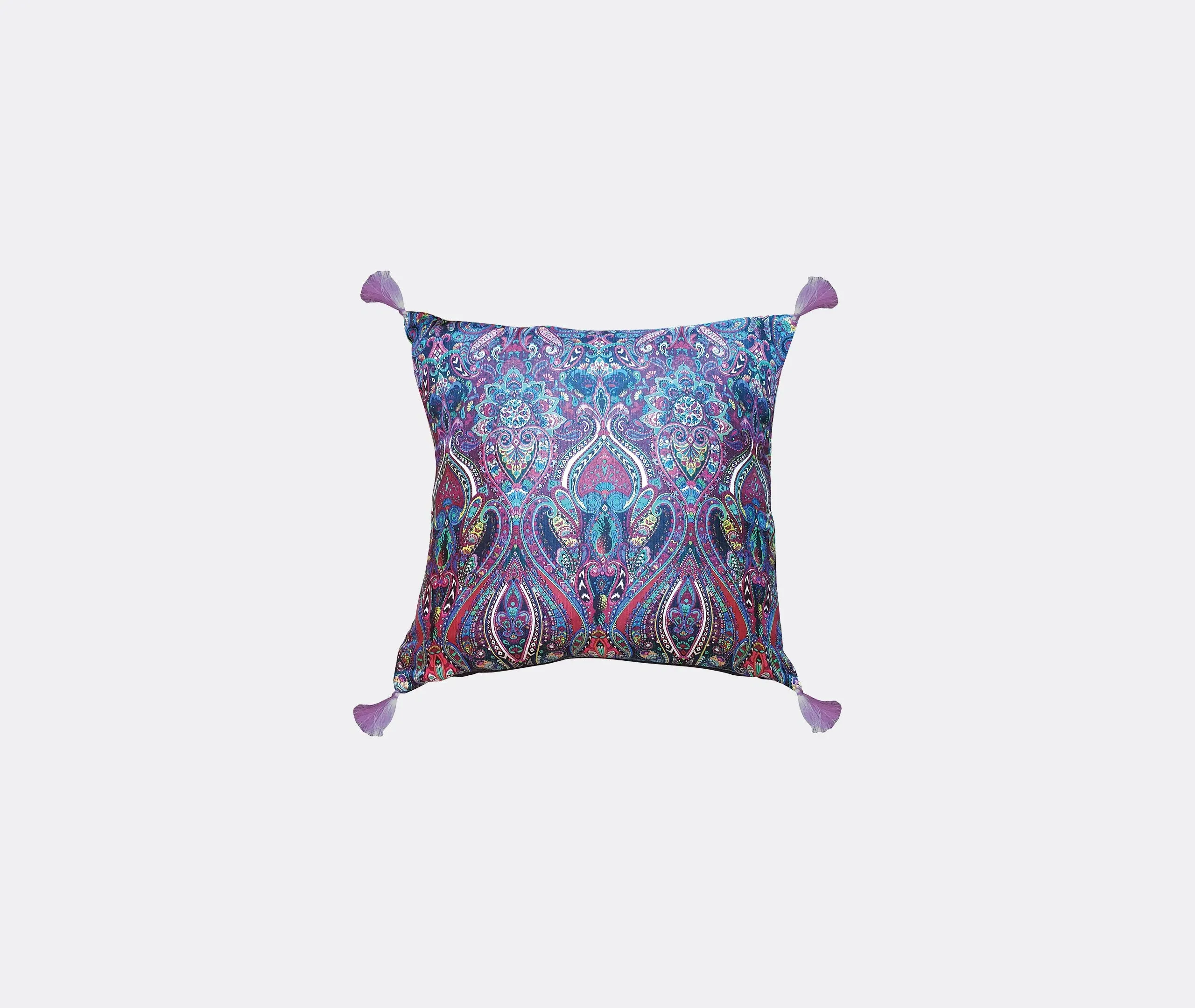 Silk Cushion, Paisley - Multicolor