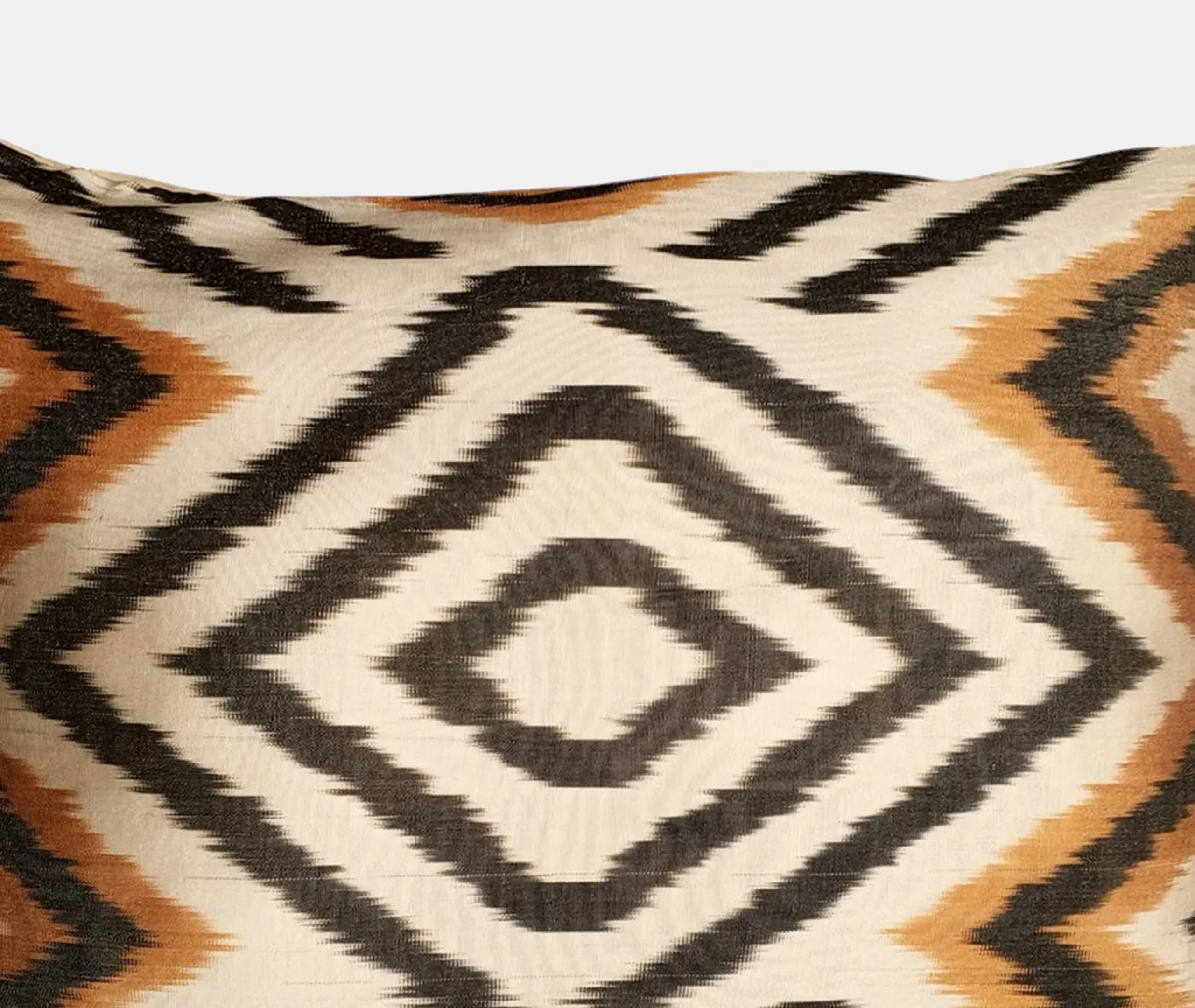 Silk Ikat Cushion - Multicolor, Velvet