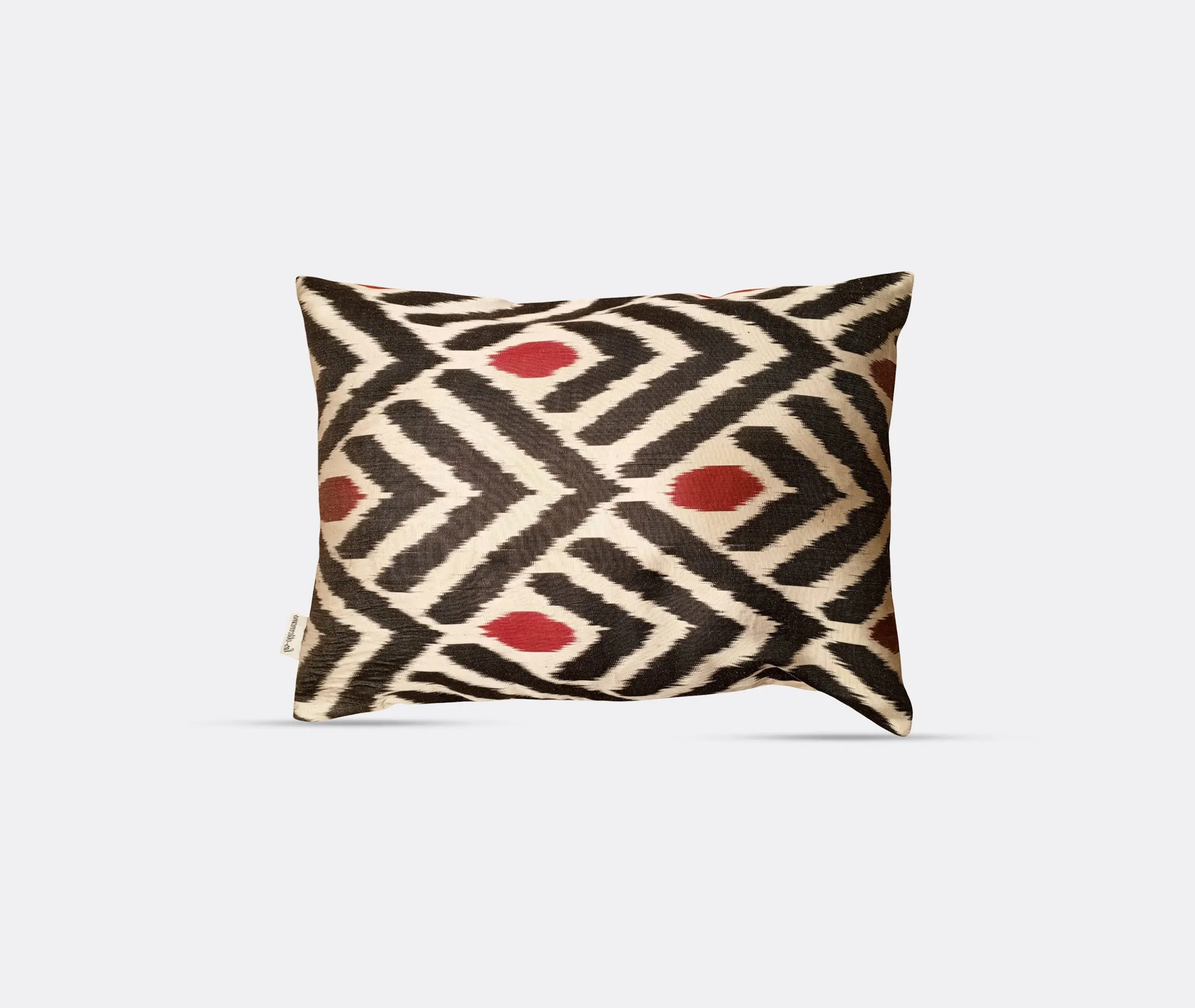 Silk Ikat Cushion - Multicolor, Velvet