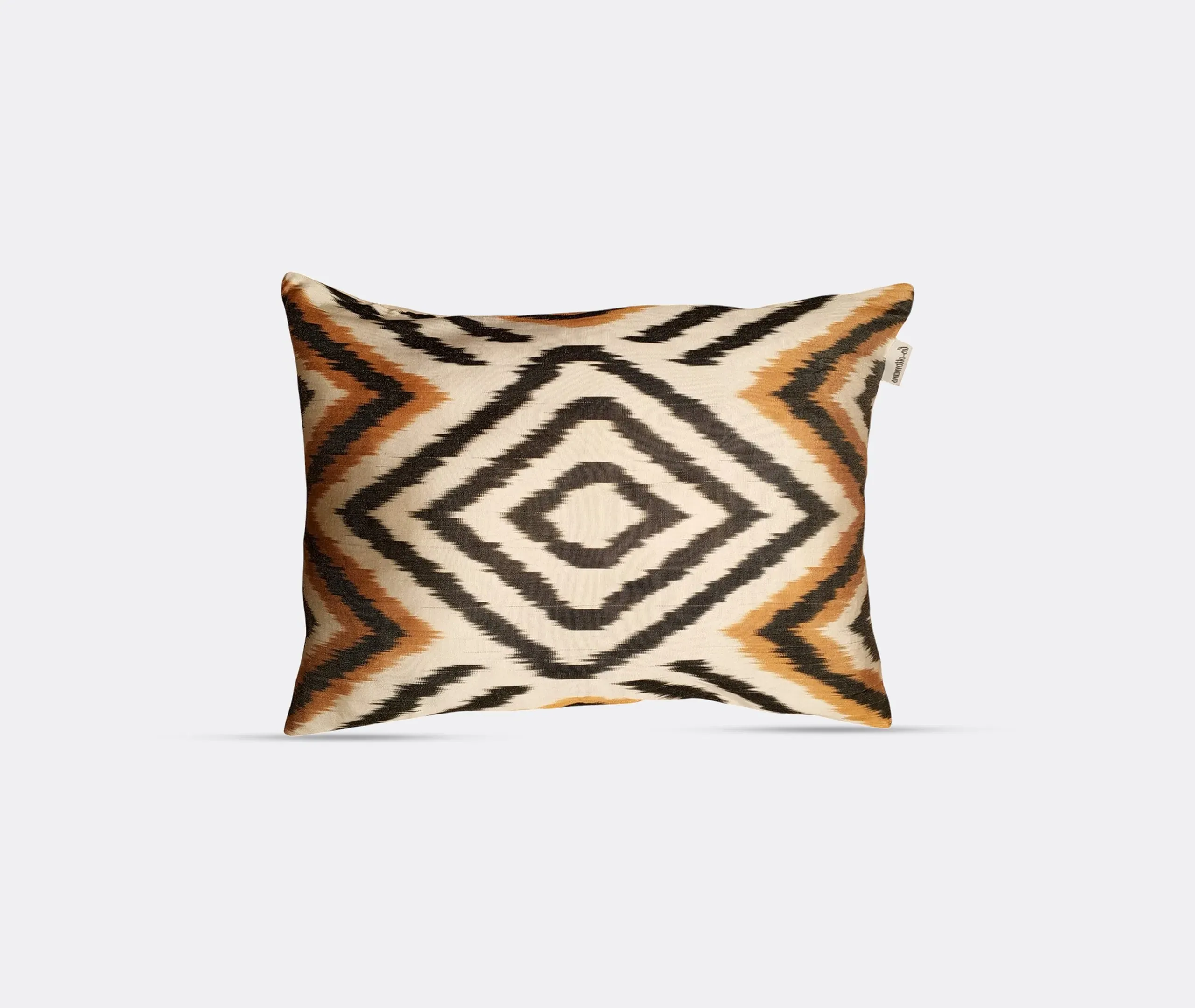 Silk Ikat Cushion - Multicolor, Velvet image