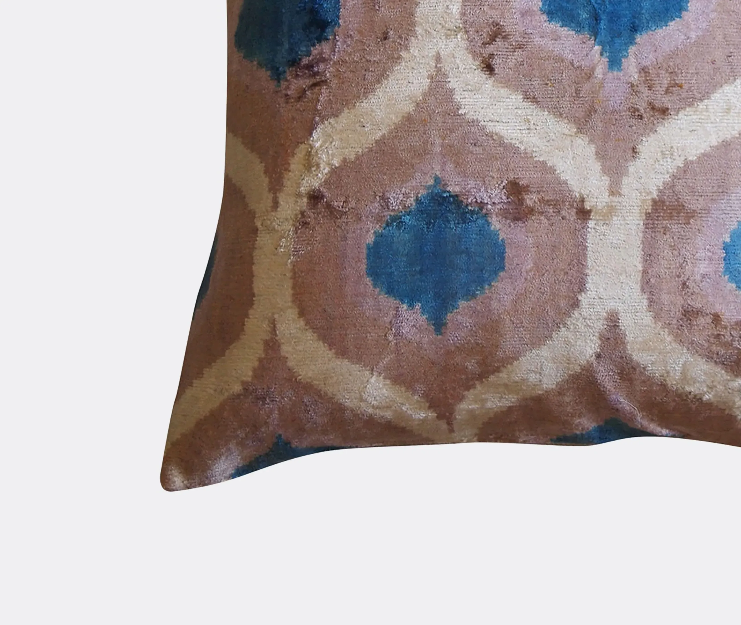 Silk Velvet Cushion - Taupe, Silk