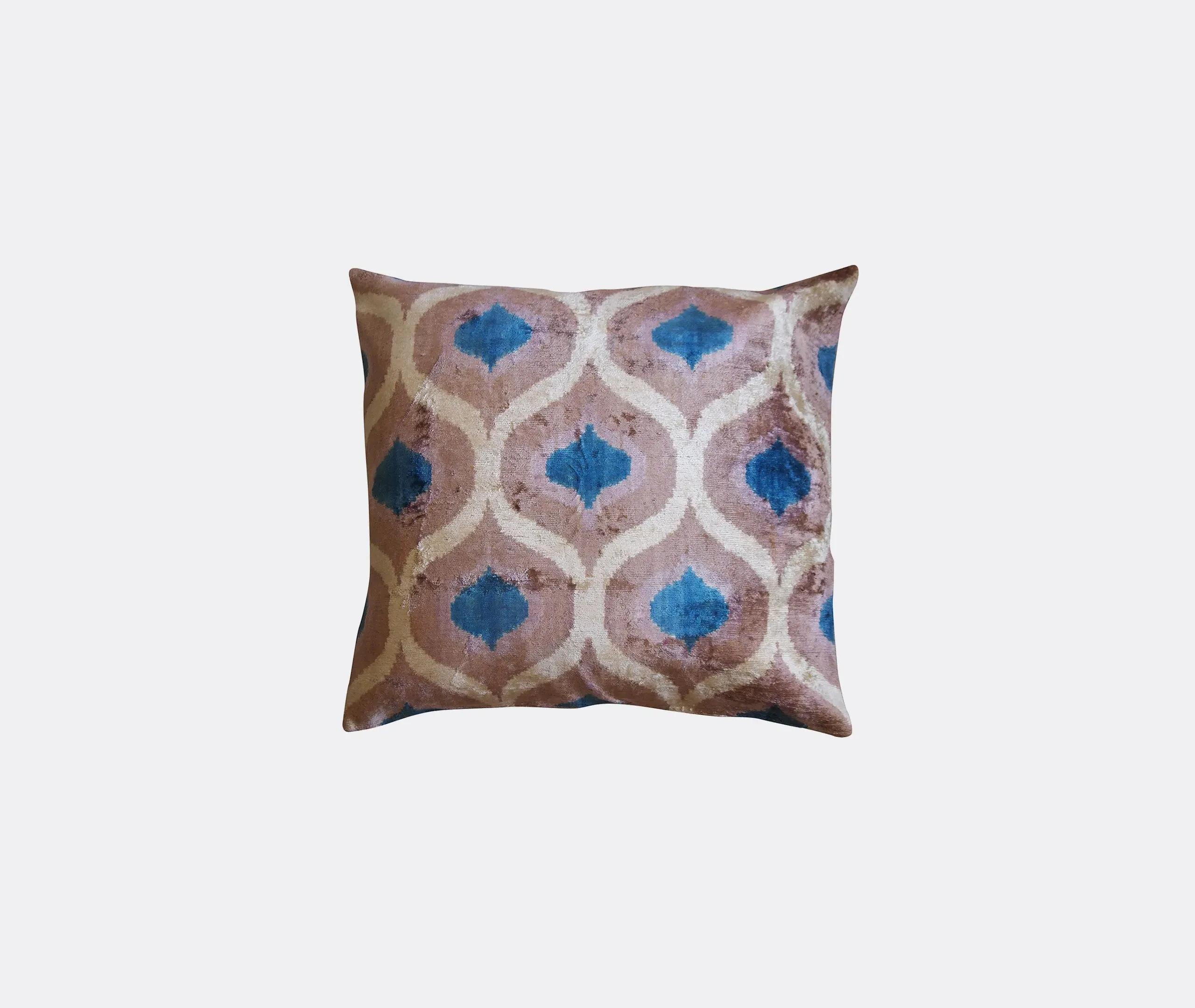 Silk Velvet Cushion - Taupe, Silk