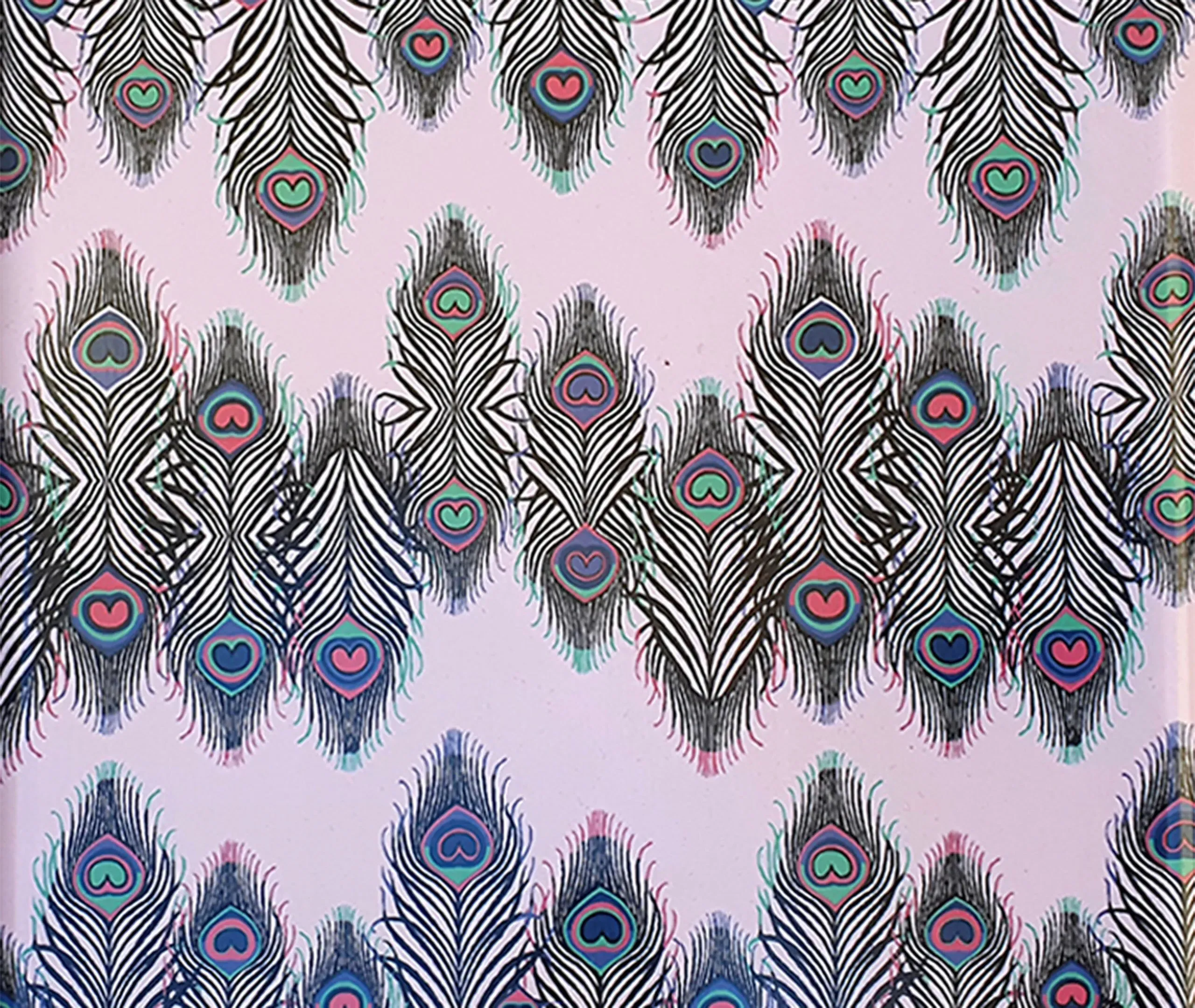 Square Tray Set of Two - Multicolor Peacock