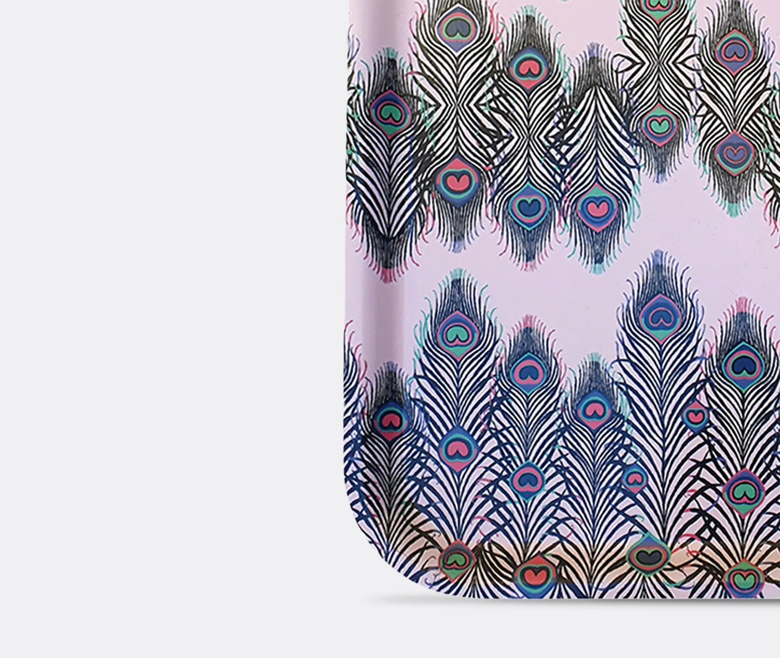 Square Tray Set of Two - Multicolor Peacock