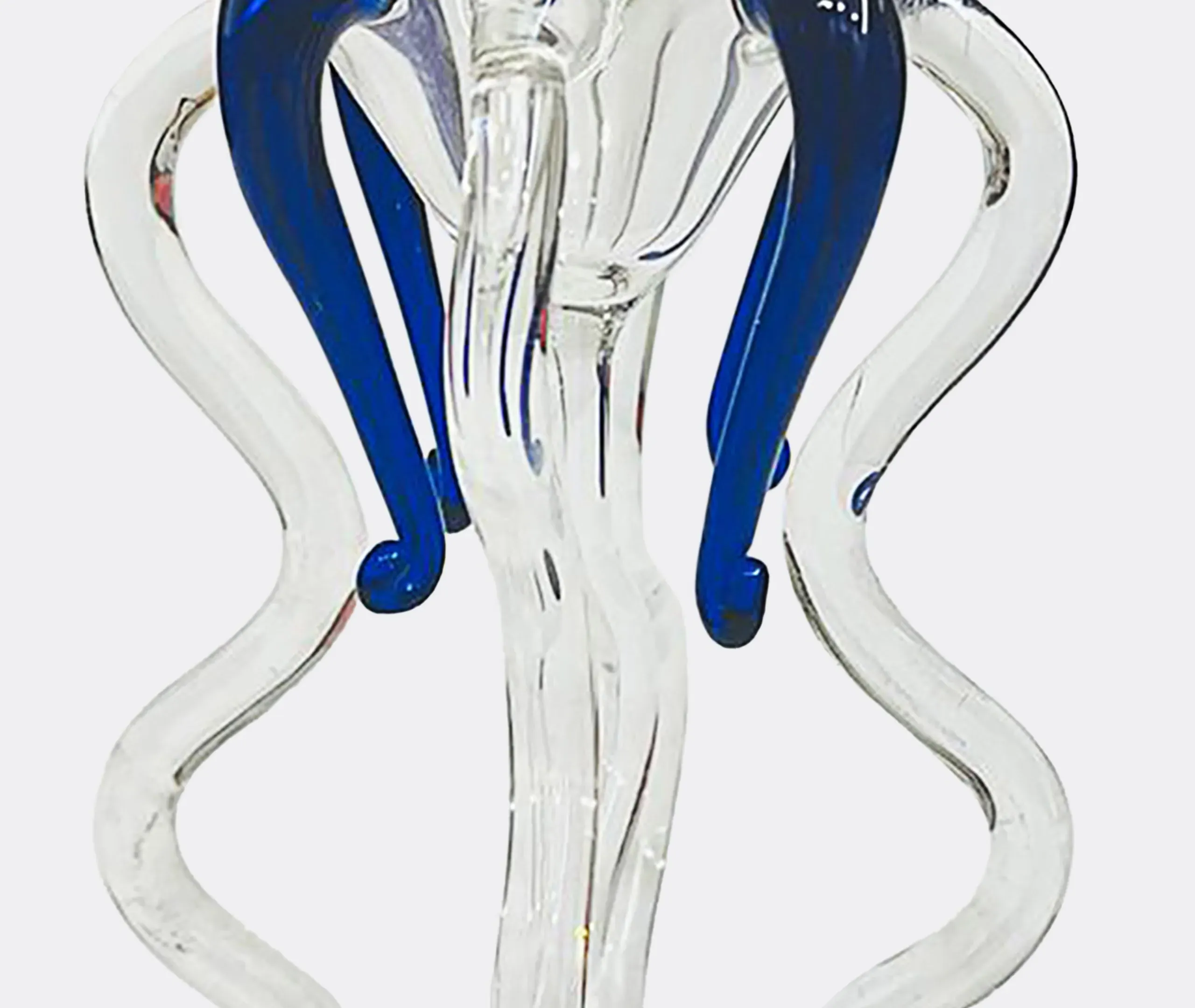 Tall Cocktail Glass with Curved Stems - Blue
