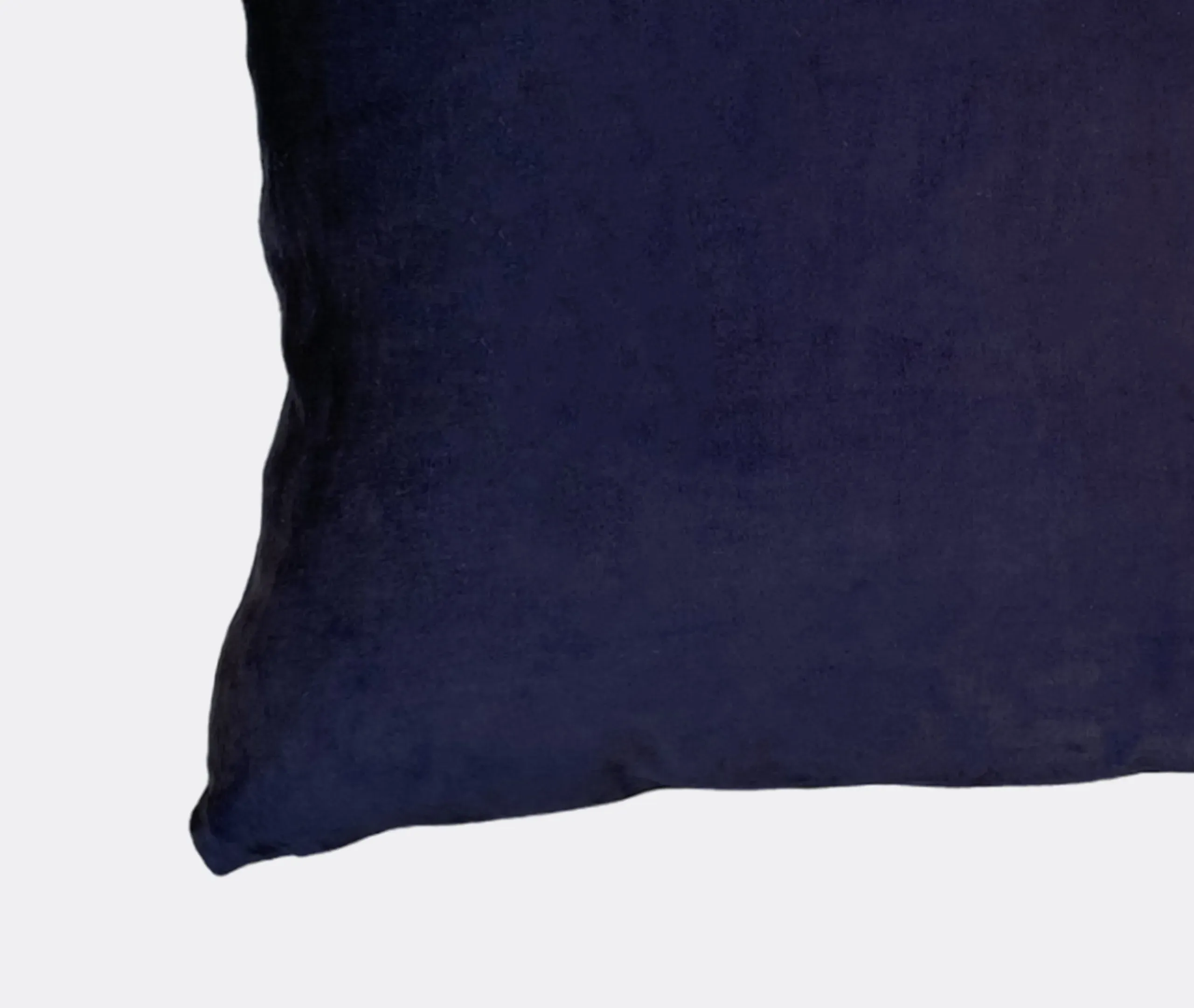 Velvet Cushion with Palm Embroidery - Black