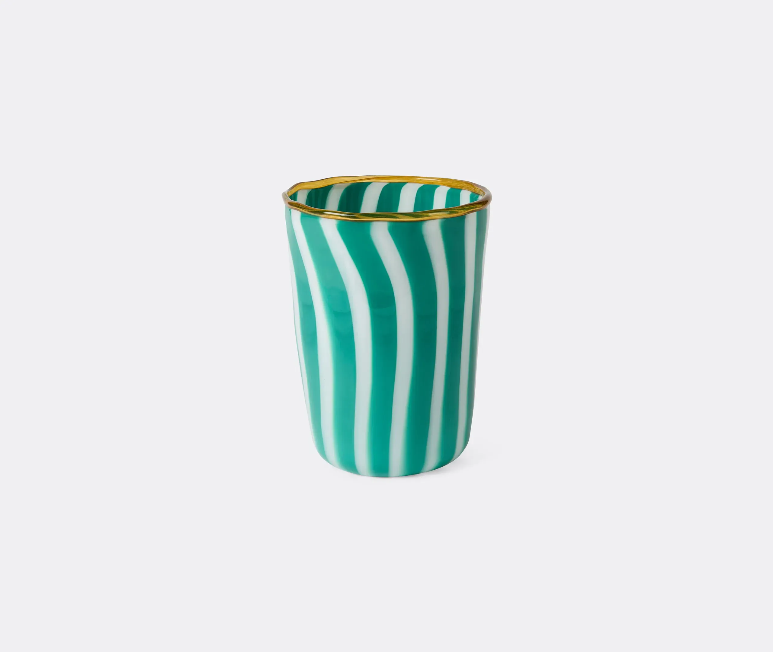 Circus Vase - Green, White and Mustard product