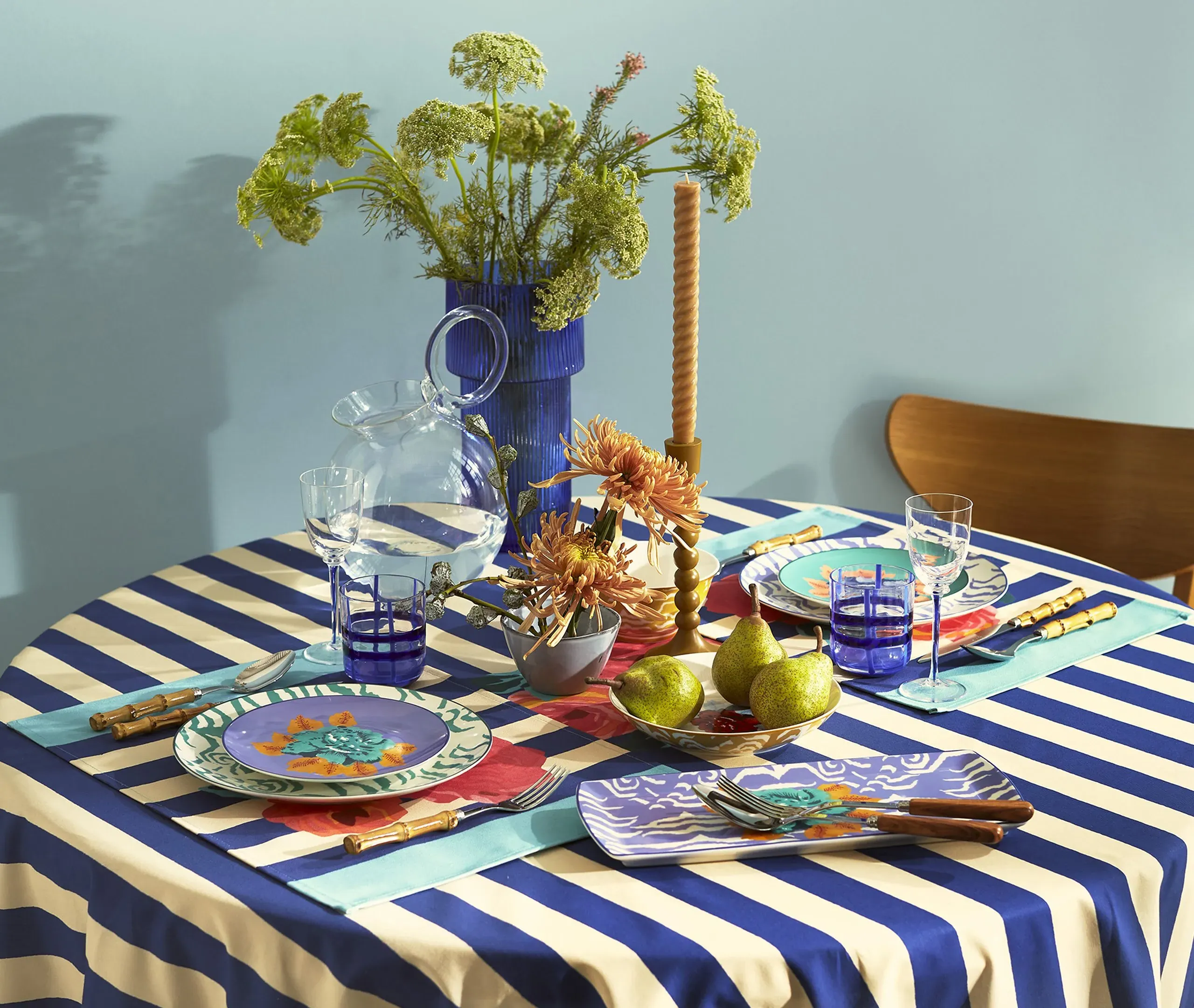 Lisa Corti Indian Tiger Serving Tray - Lilac, Porcelain