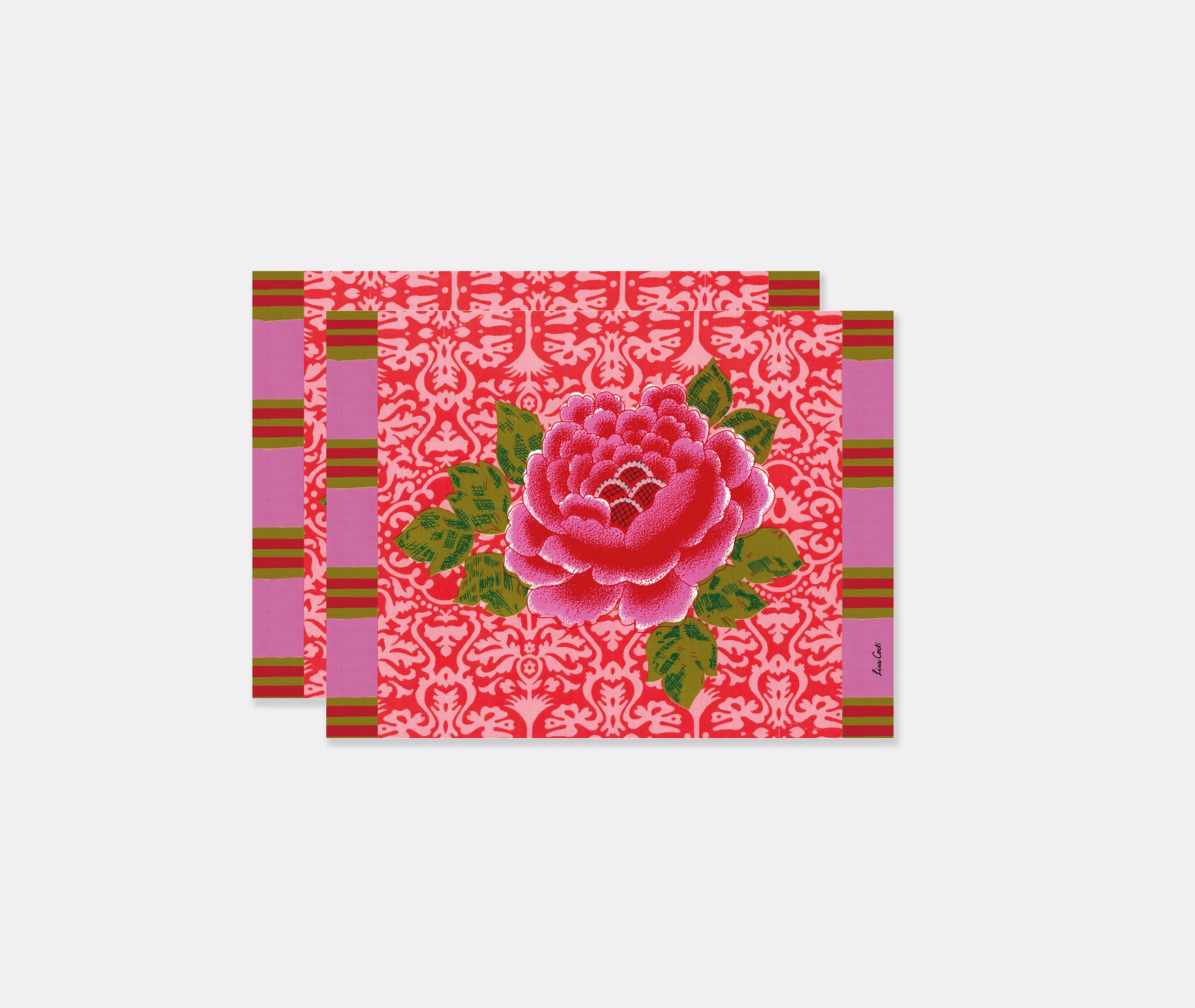 Masonite Rectangular Placemat Set of Two - Coral product