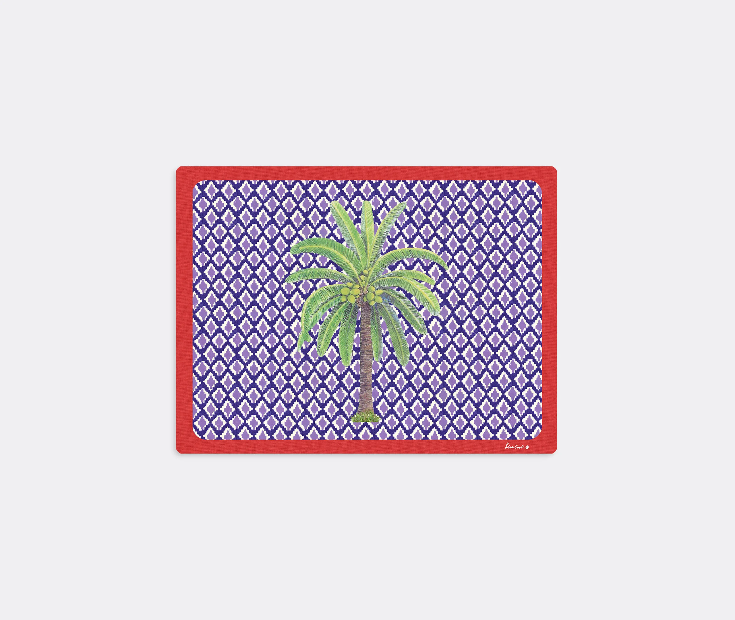 Masonite Rectangular Placemat Set of Two - Multicolour, Hima Palma product