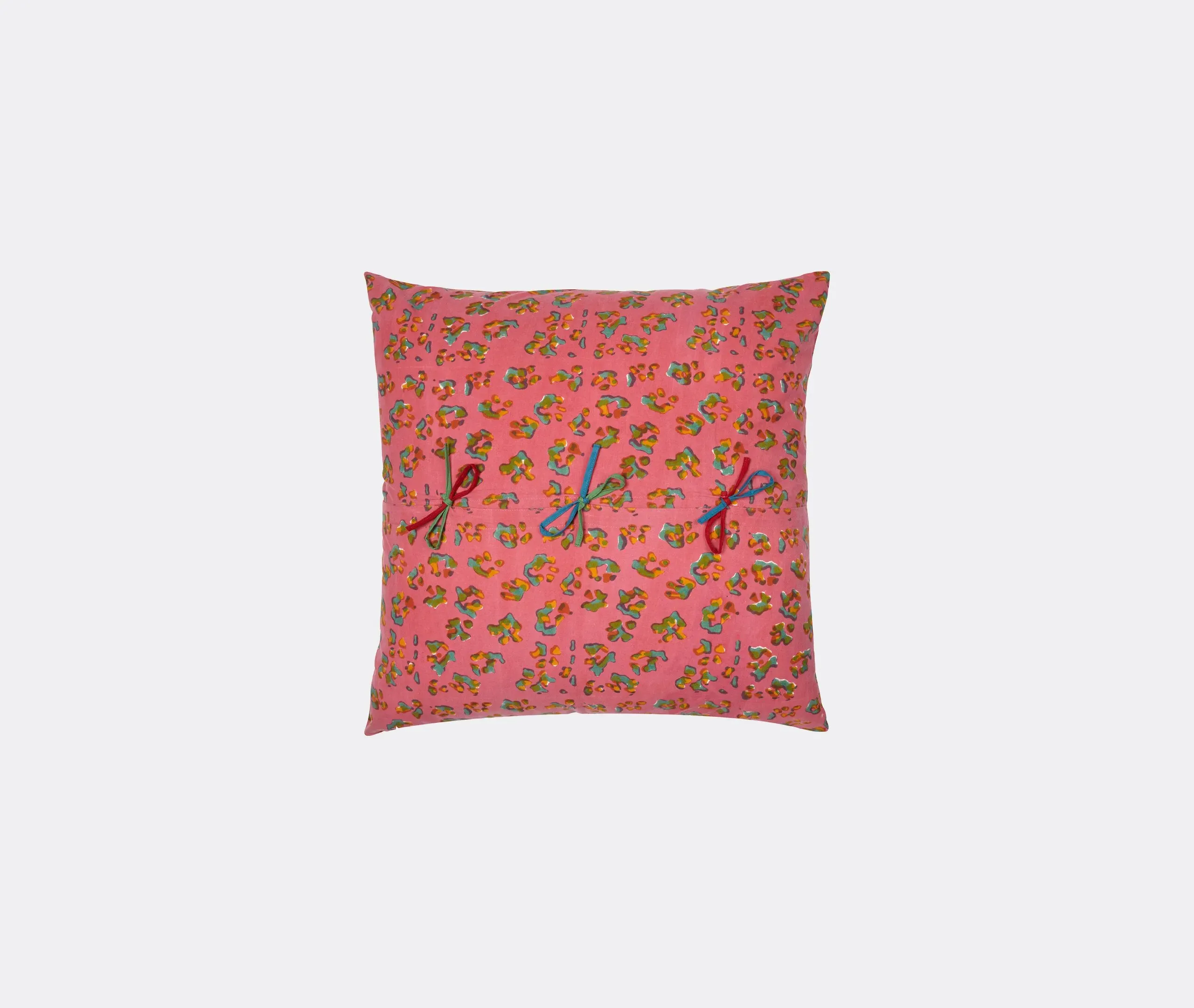 Medium Cushion with Leopard Print - Multicolor