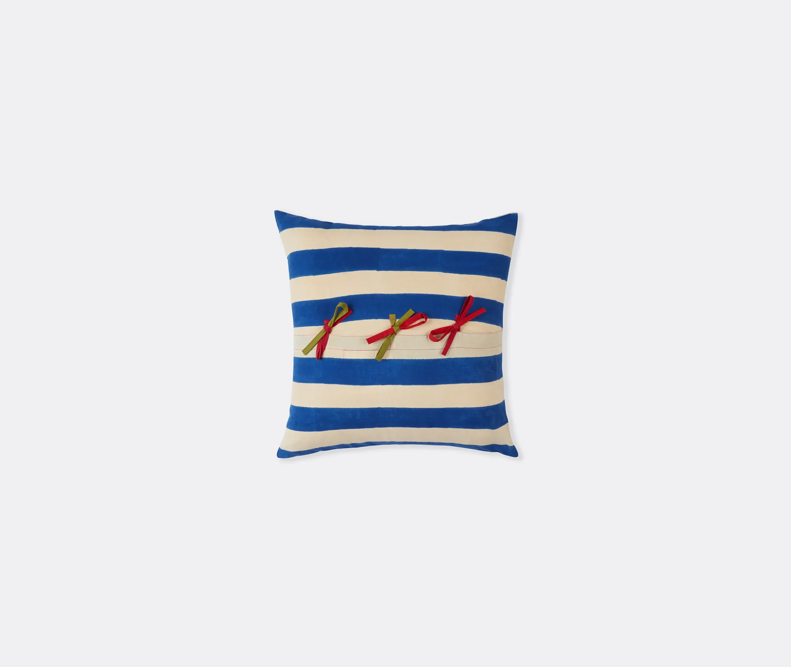 Nizam Stripes Cushion - Blue, Cotton