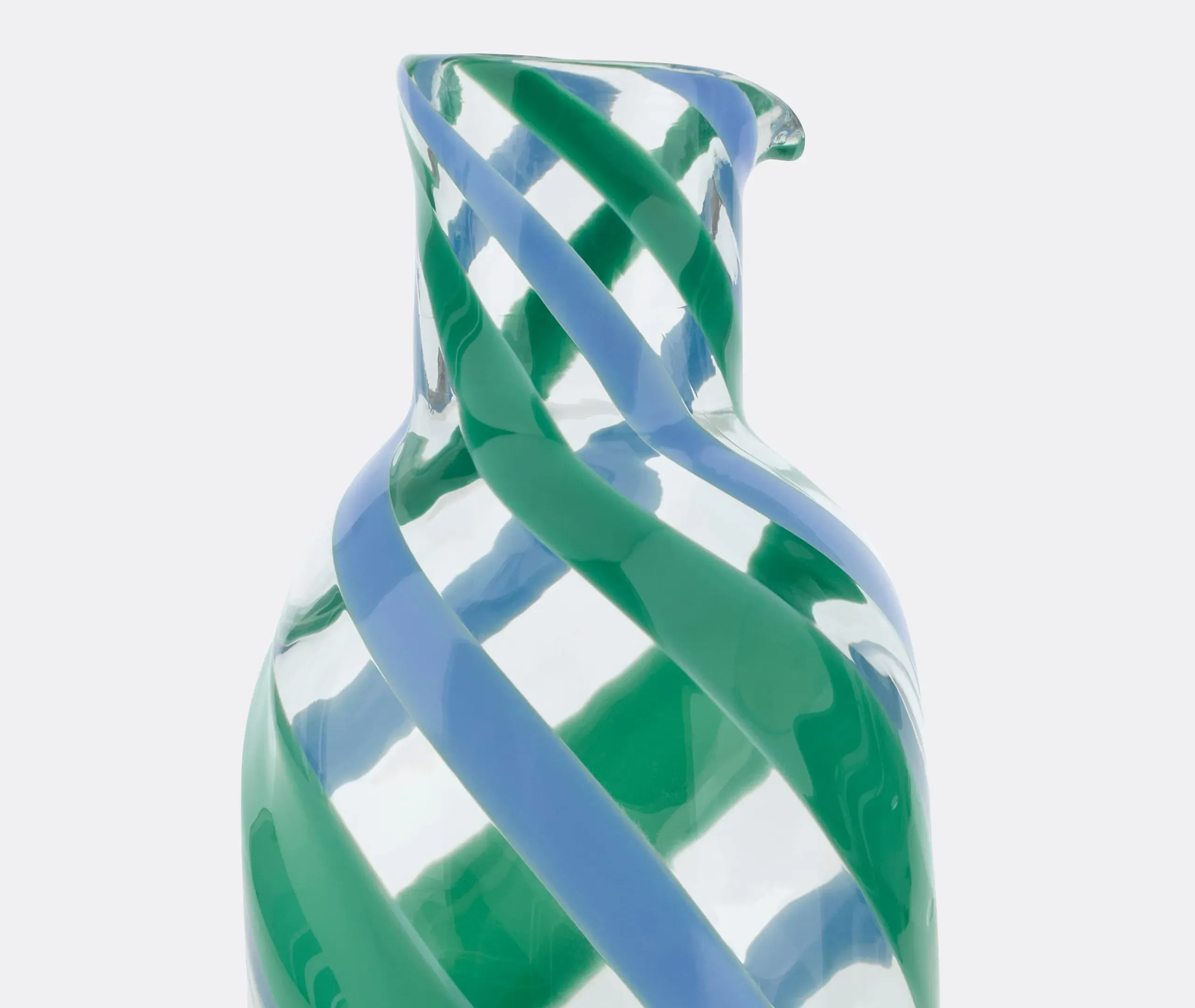 Pervinch Glass Bottle - Light Blue and Green, Murano Glass alternate view