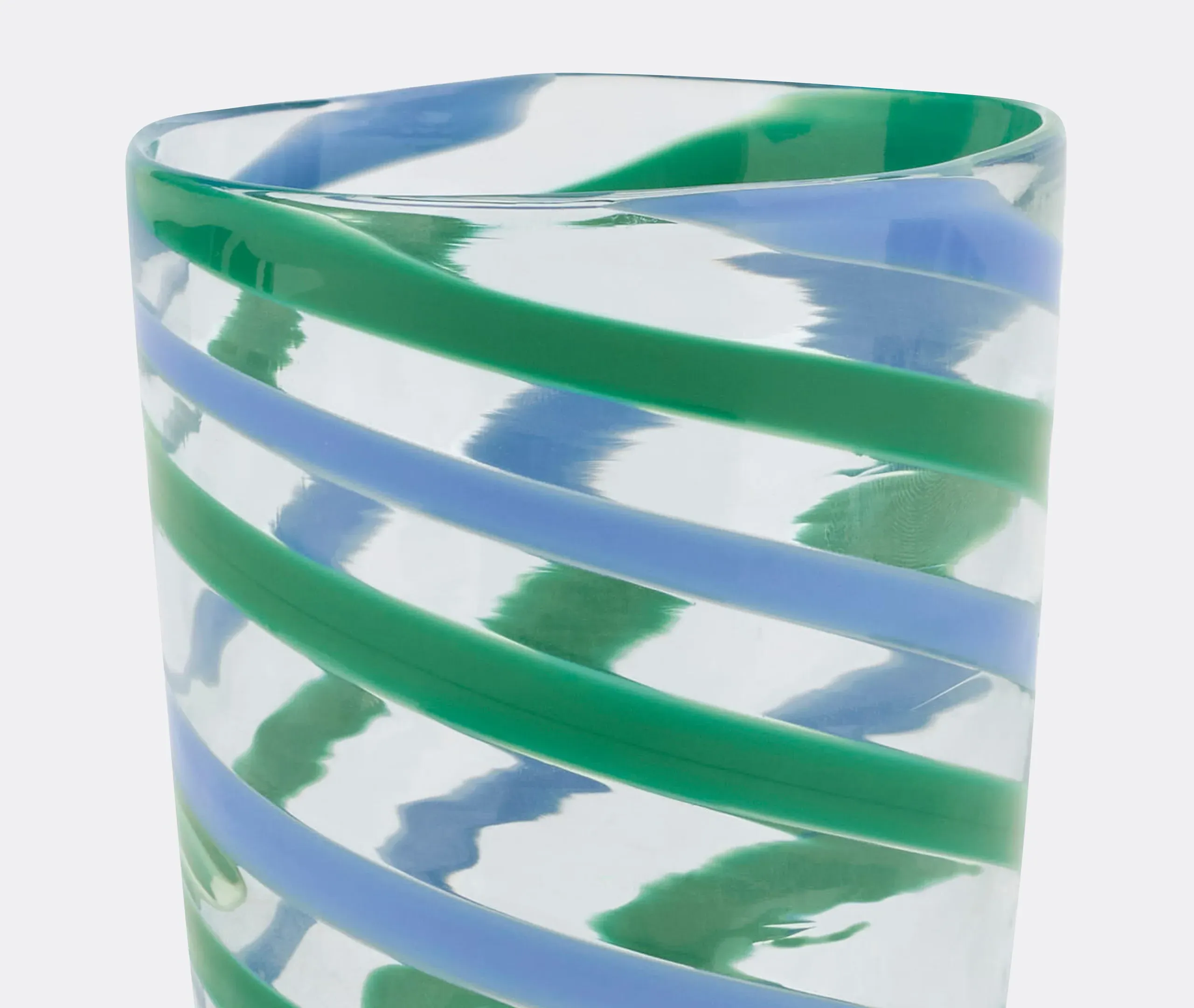 Pervinch Tumbler Glass - Light Blue, Green alternate view