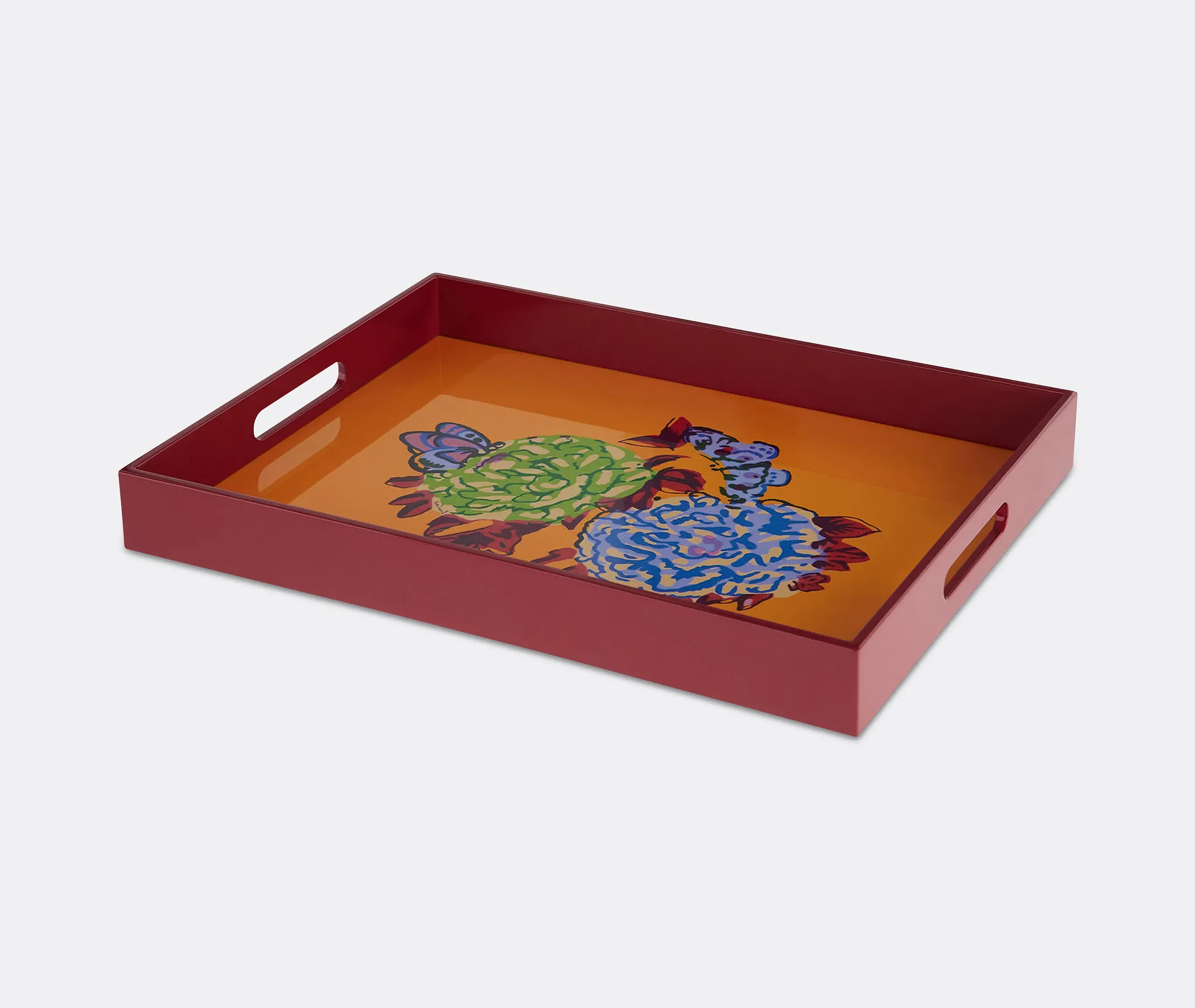 Queen Flower Rectangular Serving Tray - Multicolour product