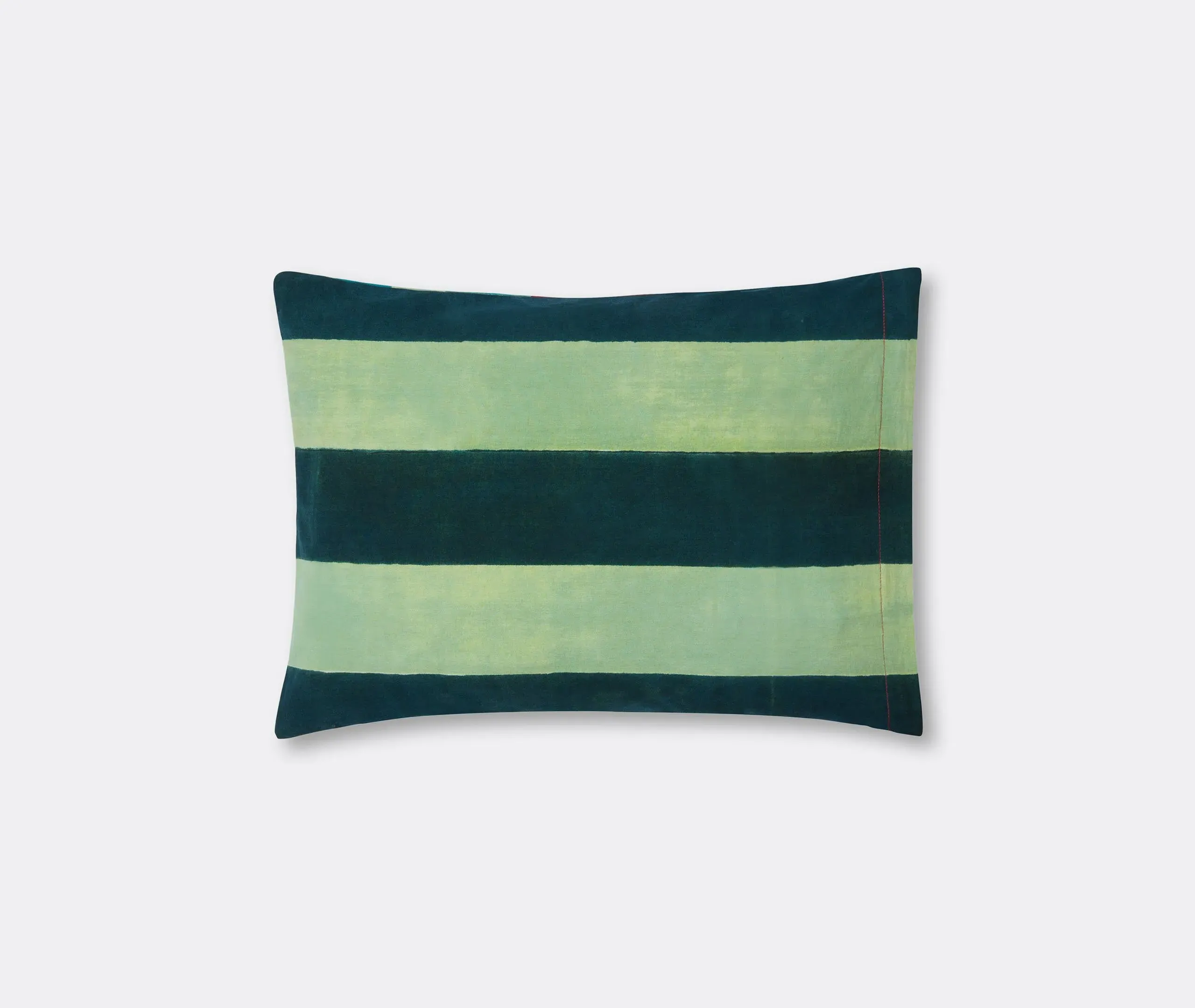 Rectangular Cushion with Ankara Aqua Print