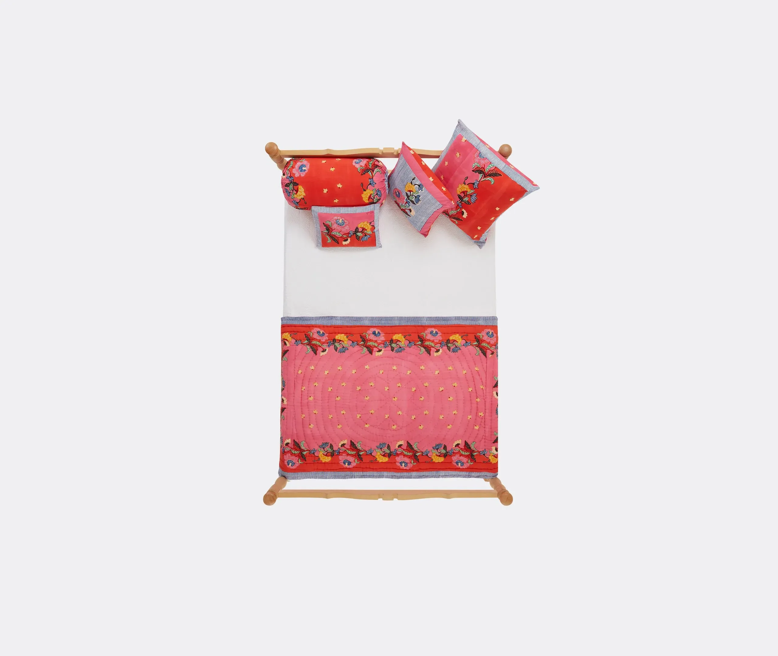 Small Cushion with Hand Block Print - Multicolor