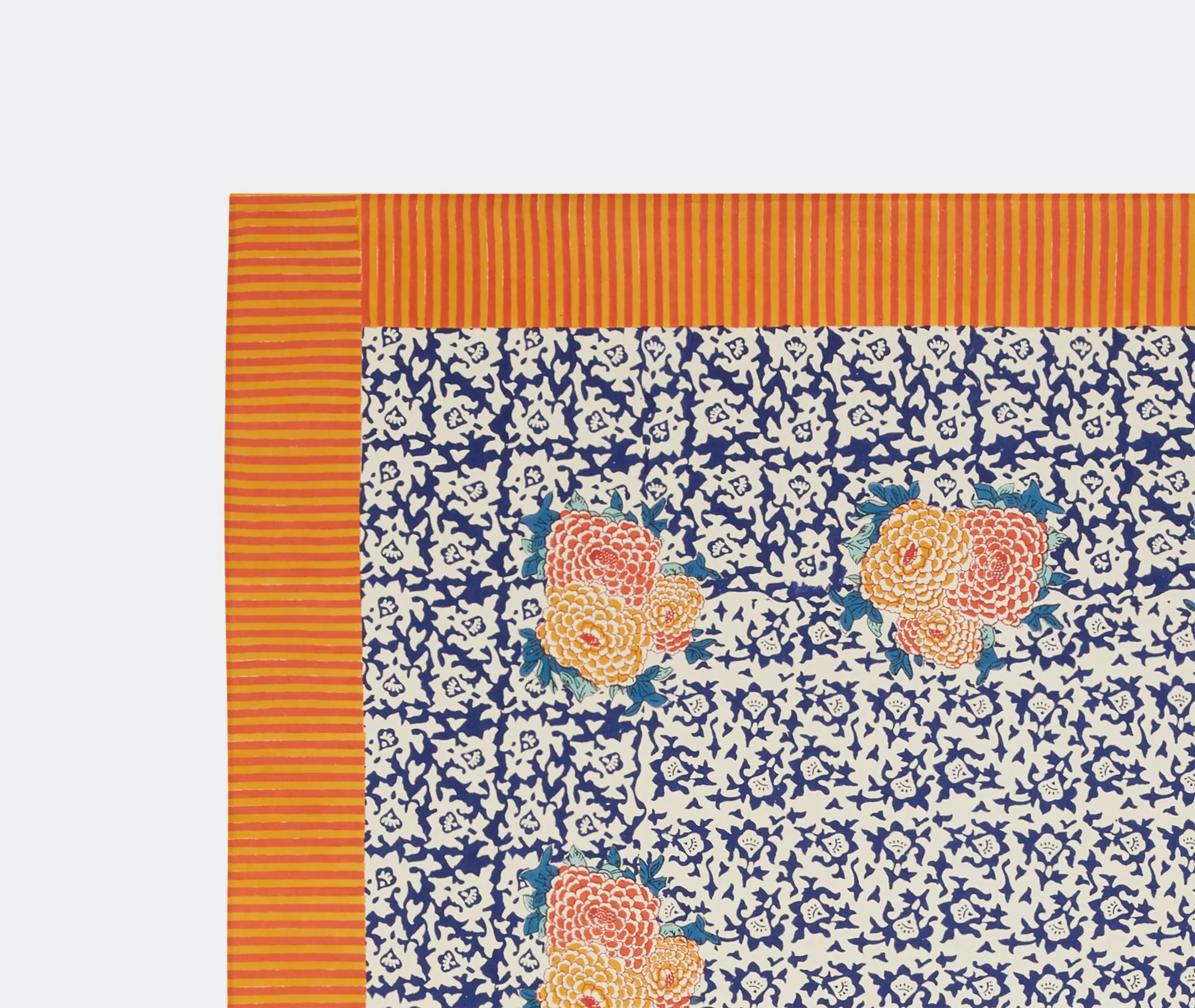 Tablecloth with Floral Pattern - Multicolor, Cotton