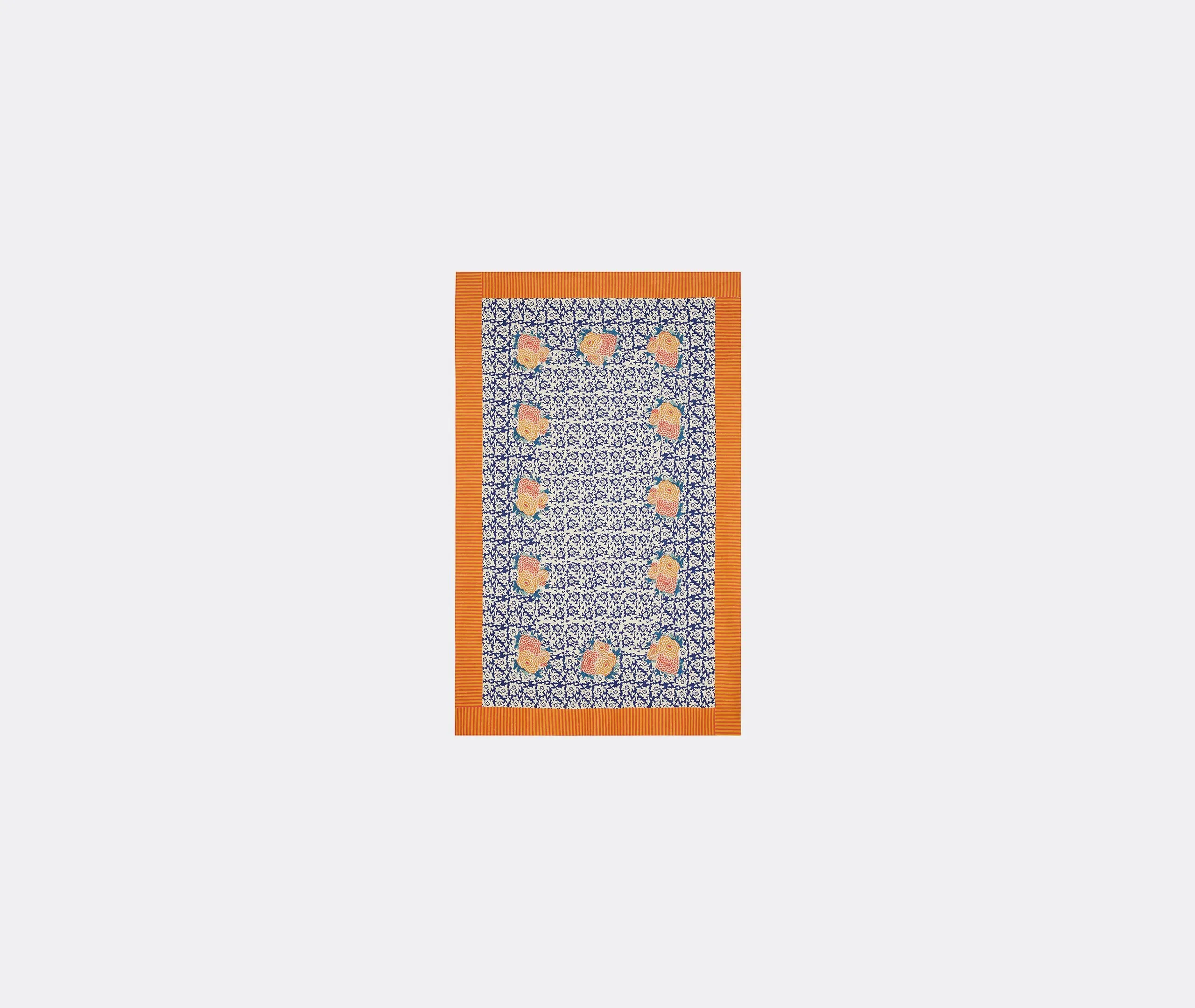 Tablecloth with Floral Pattern - Multicolor, Cotton image
