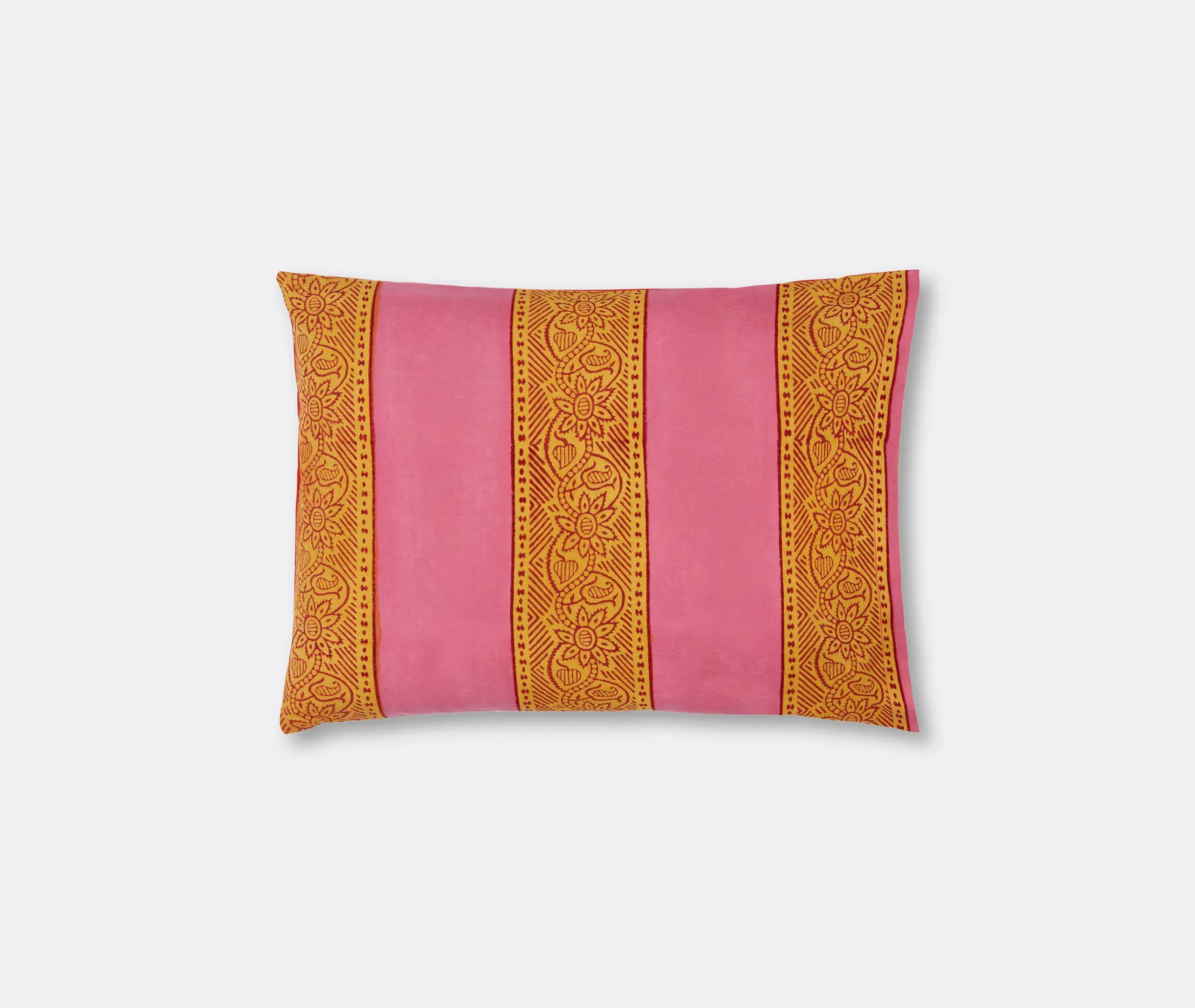 Tea Flower Rectangular Cushion - Red, Orange alternate view